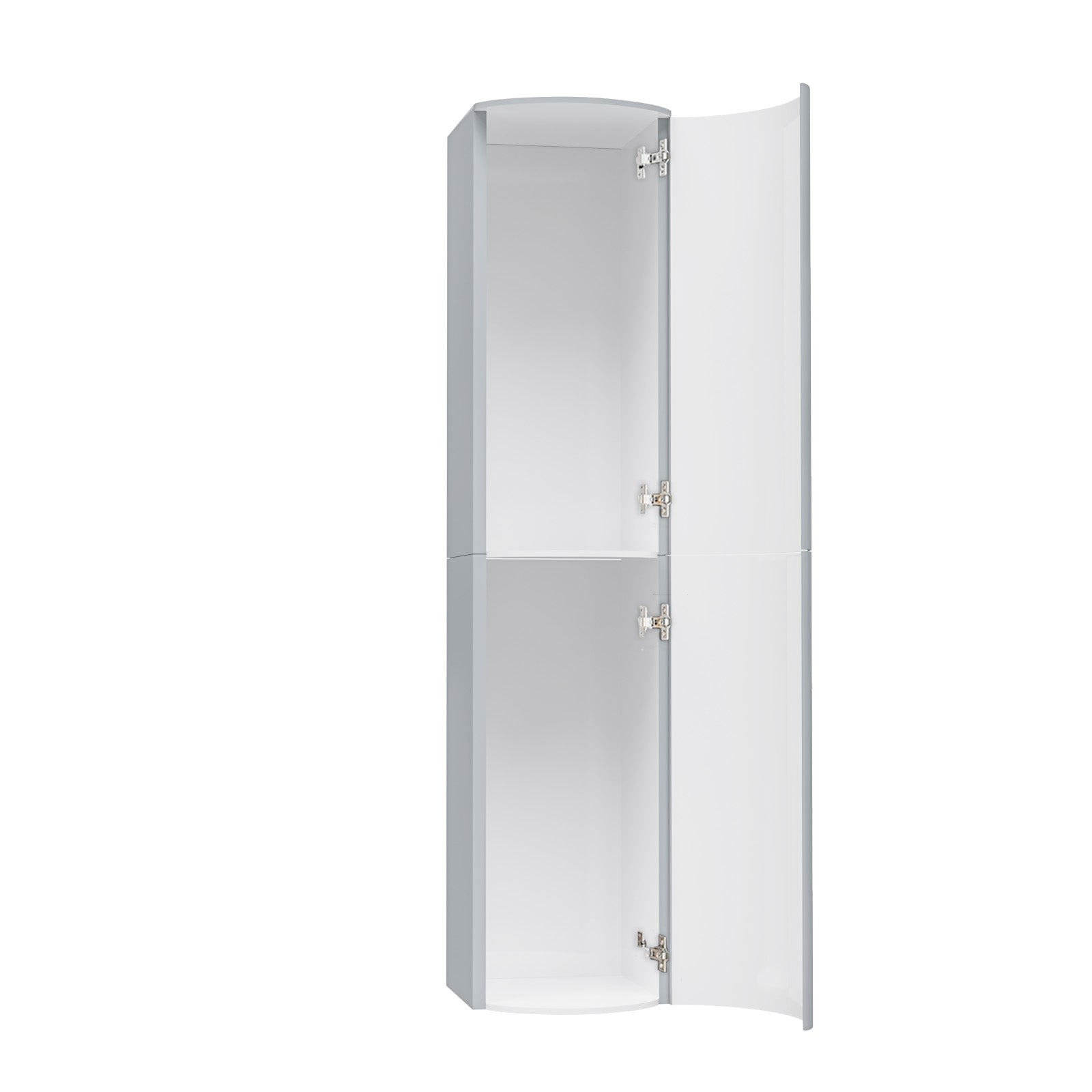 Dene Matte Grey 1400mm Bathroom Wall Hung Cabinet Storage Tallboy Unit