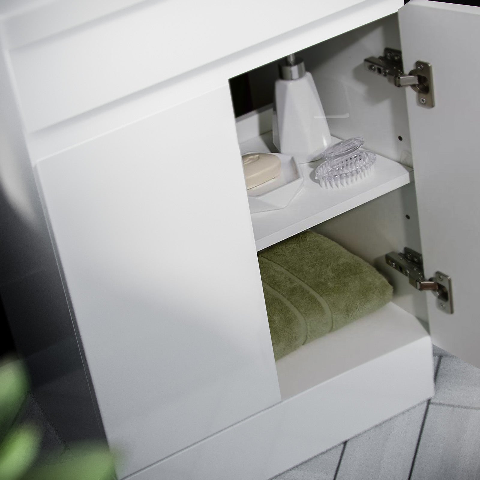 Alaska White Freestanding PVC 500mm 2 Doors Vanity & WC Unit