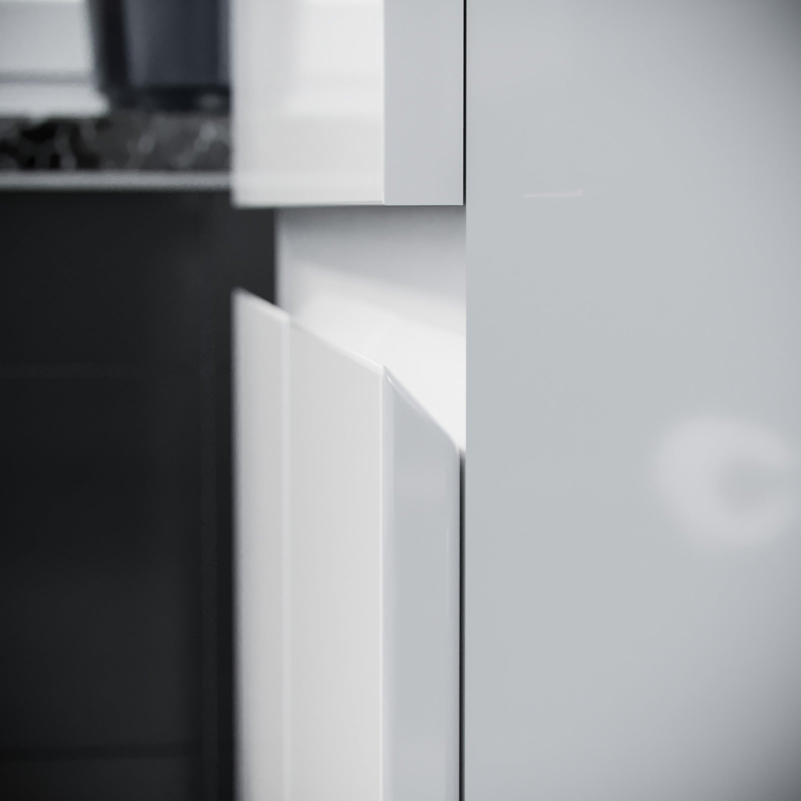 Alaska White 600mm PVC 2 Drawer Wall Hung Vanity Cabinet and Slim Basin Unit