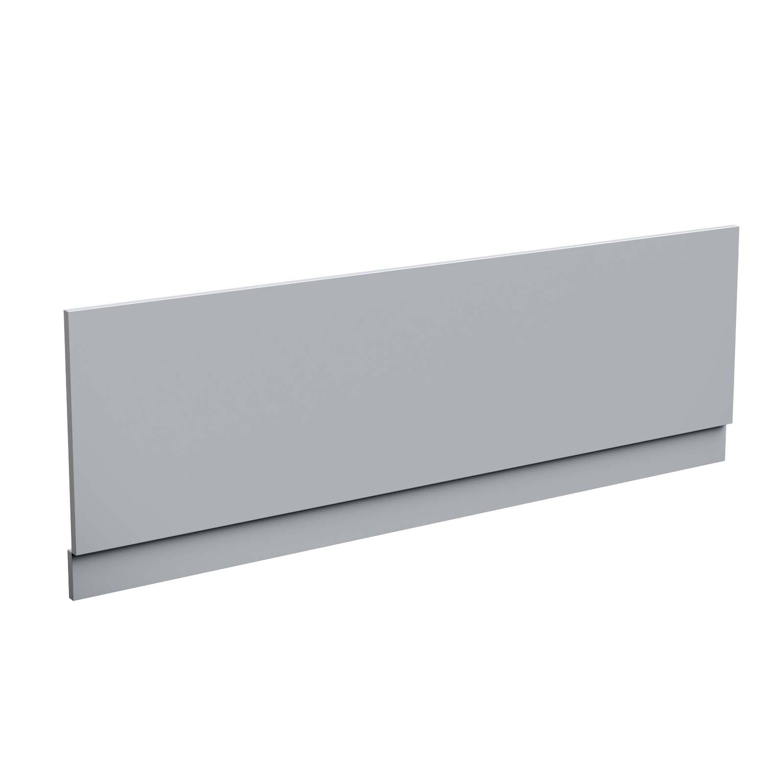 Modern 1700 mm Steel Grey Front Side Bath Panel Durable PVC + Plinth