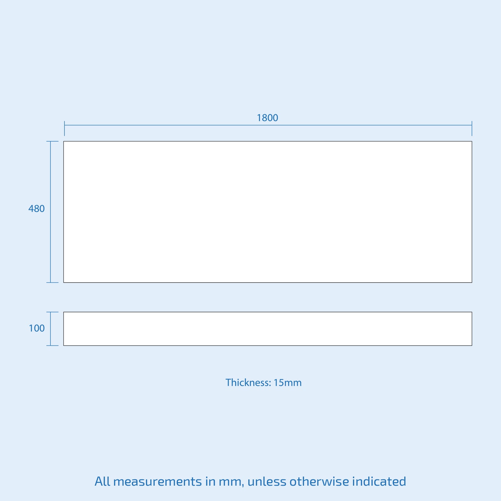 White 1800mm Gloss Bath Front Panel PVC & 15mm Plinth