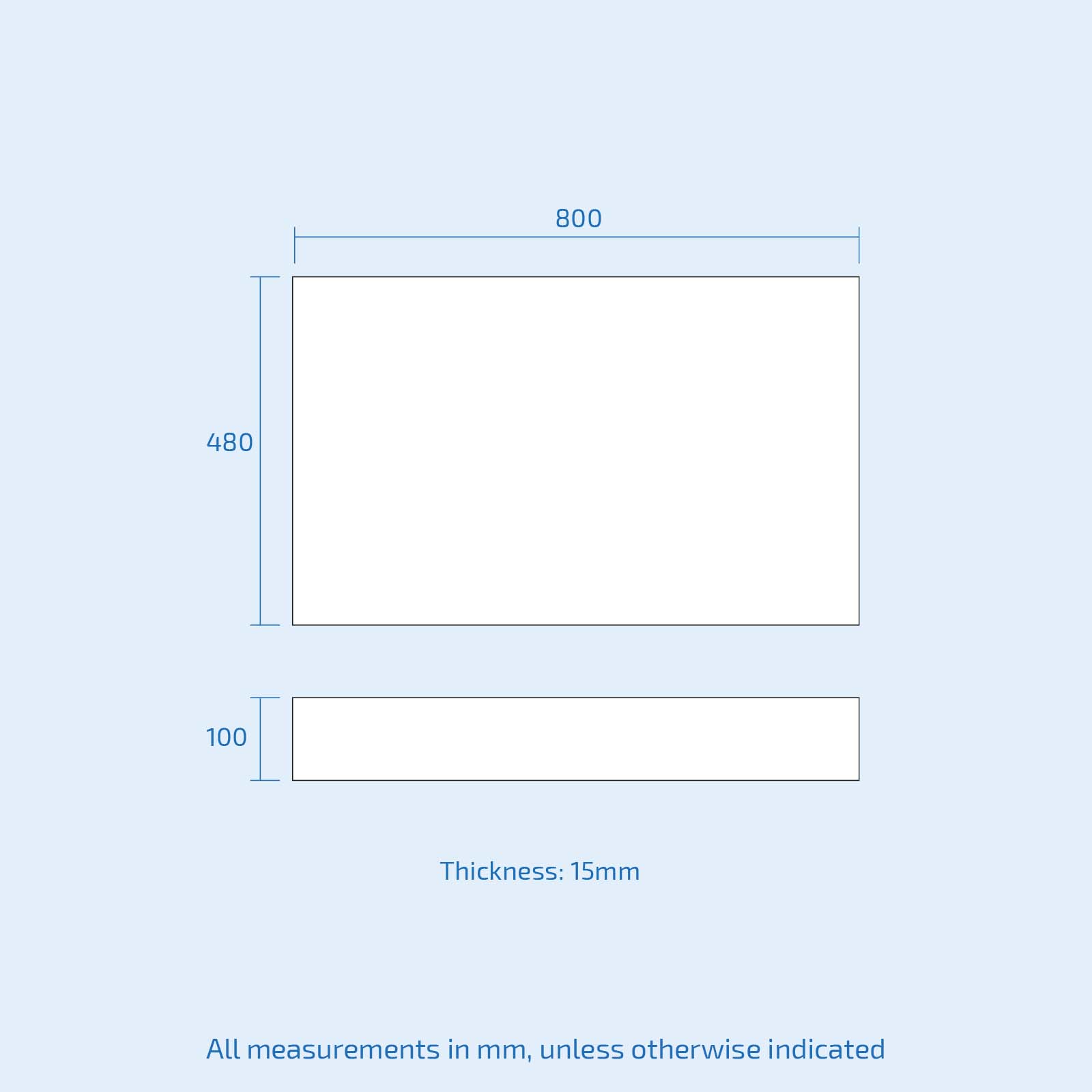 Gorge Modern 800mm Light Grey High Gloss PVC End Panel 15mm Thickness + Plinth