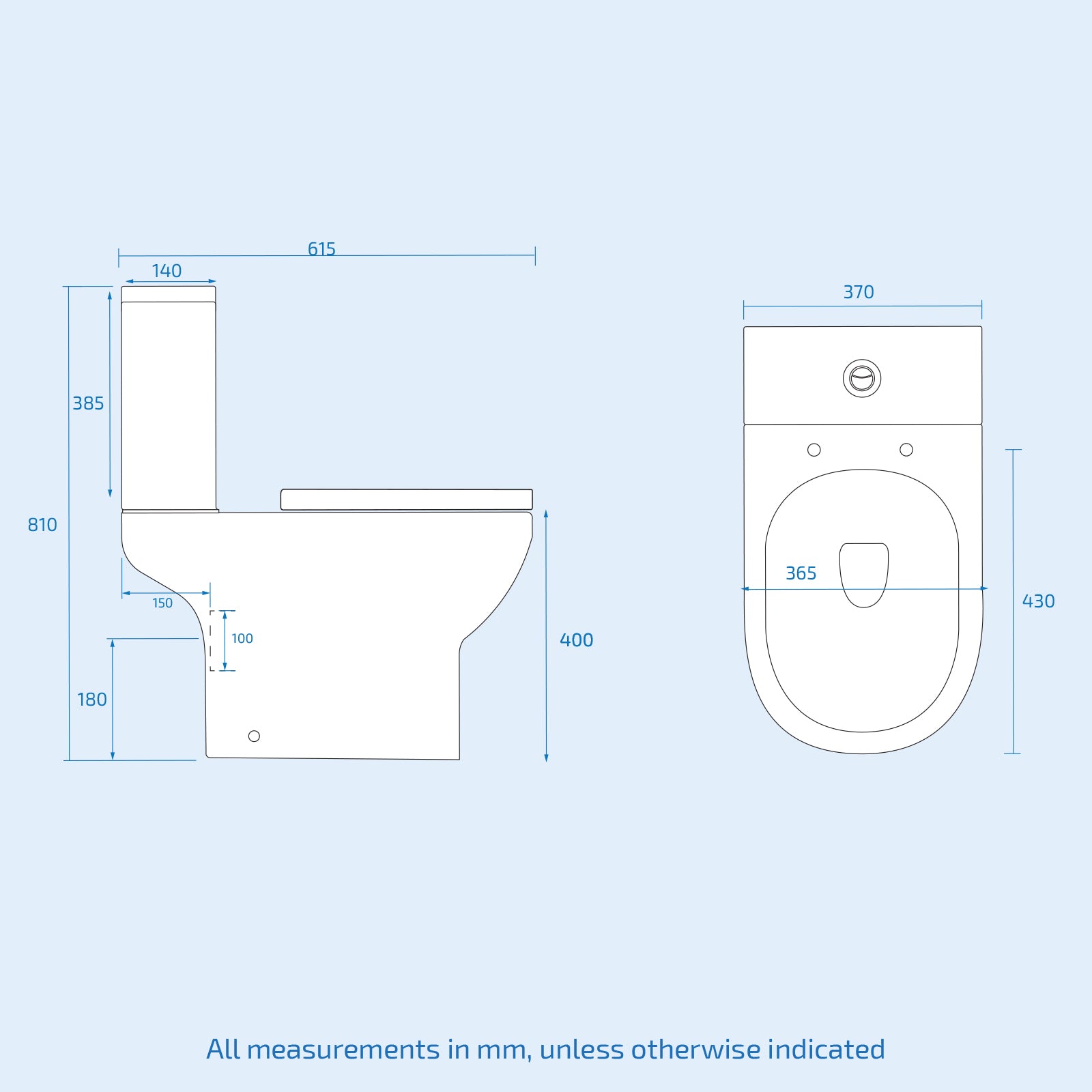 Alaska Matte Grey 500mm Basin Vanity Unit & Rimless Close Coupled Toilet