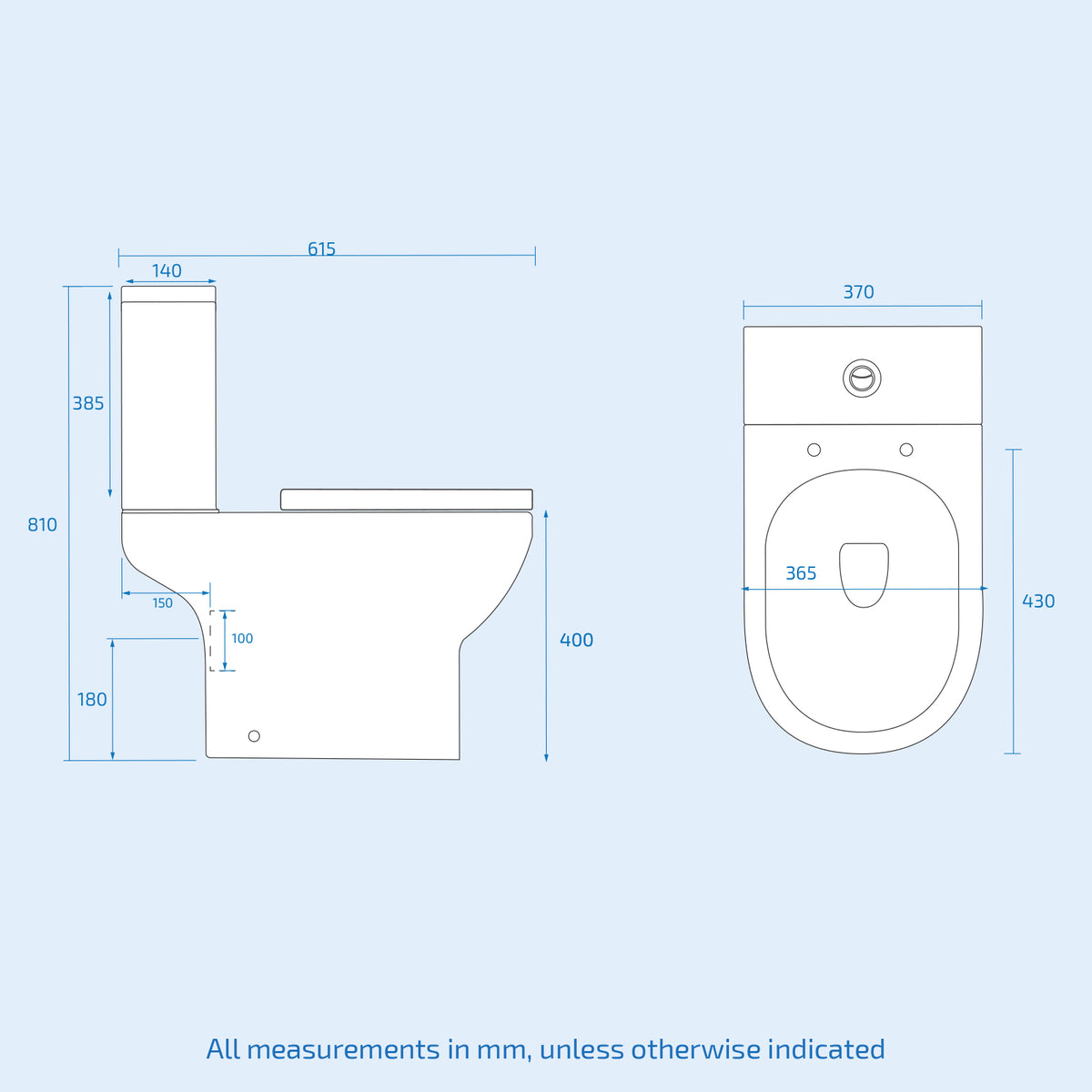 Camberly 600mm Freestanding Vanity Unit With Close Coupled Toilet - Matte Grey