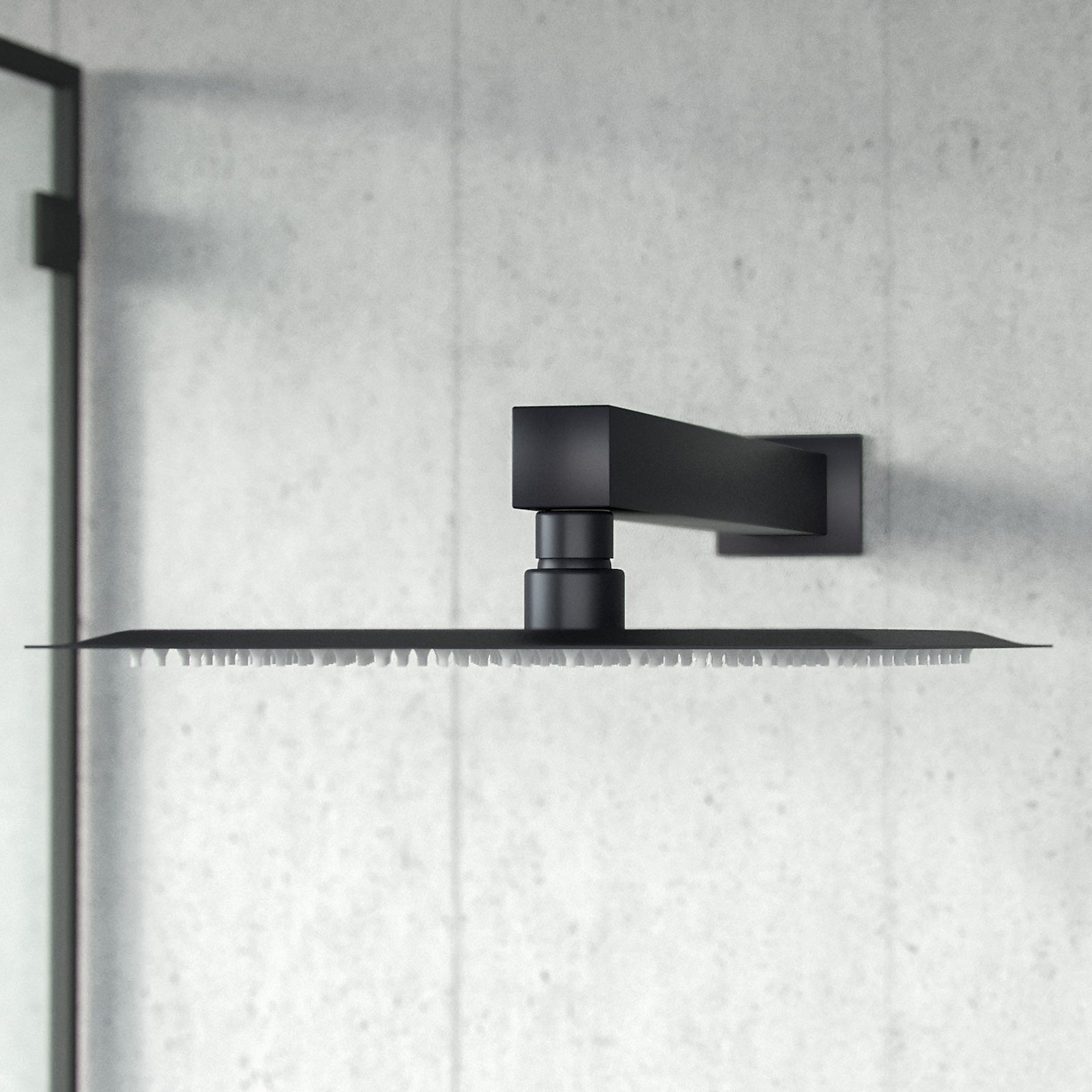 Temel 200mm Matte Black Shower 3-Way Mixer Valve + Handheld with Bath Filler Set