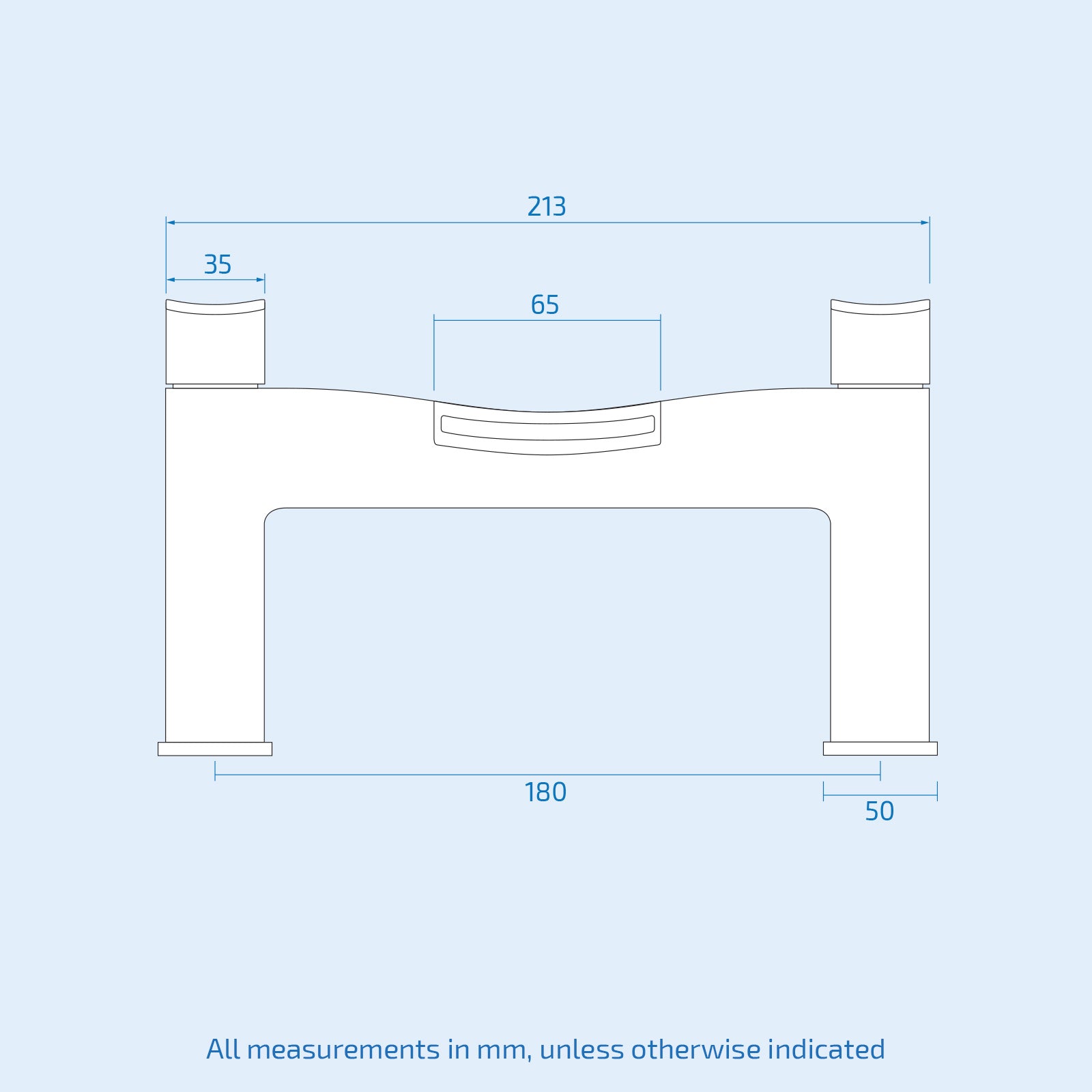 Centa Modern Waterfall Bathroom Basin Sink Mixer Tap & Deck Mounted Bath Filler Tap + Free Basin Waste