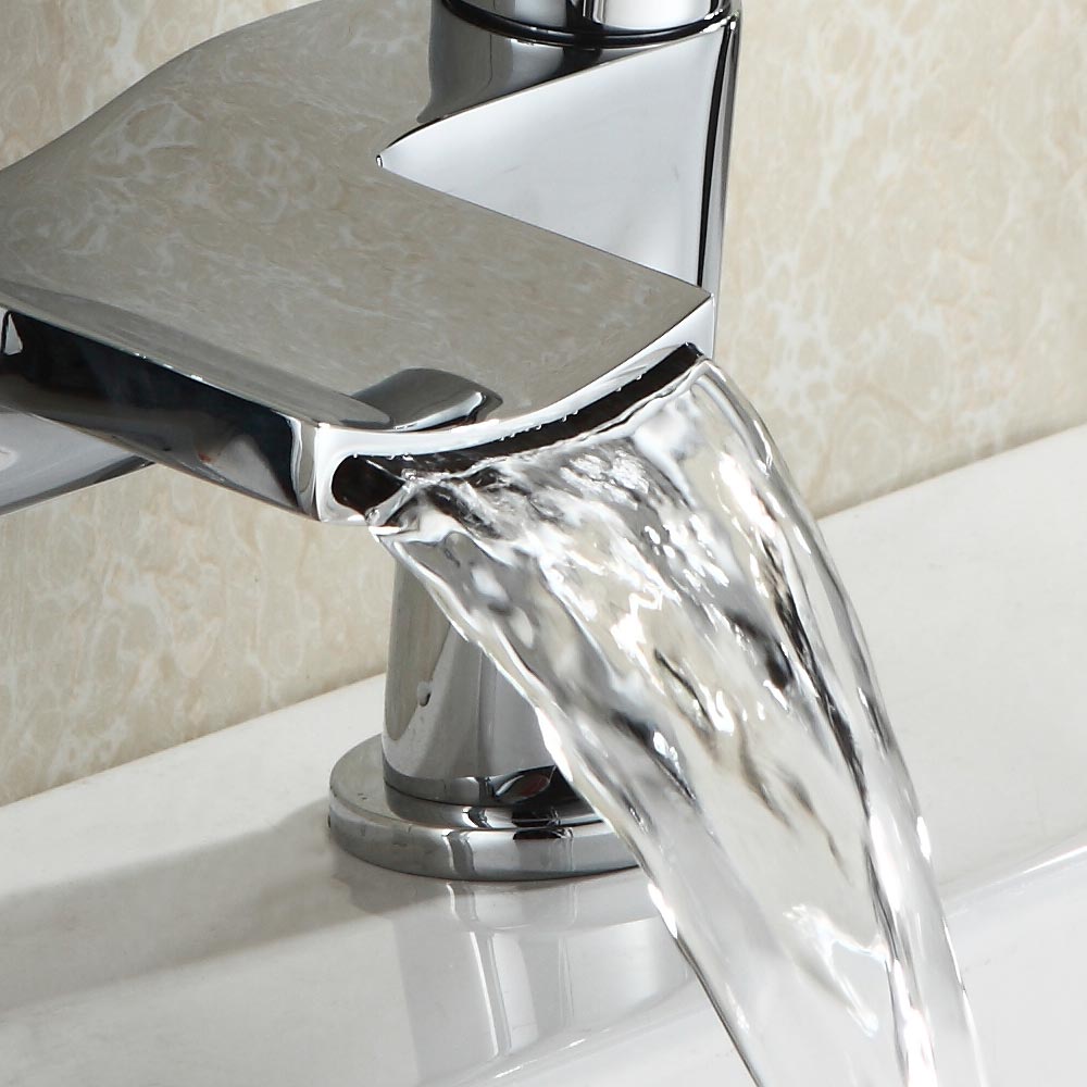 Centa Contemporary Chrome Waterfall Basin Mono Mixer Tap