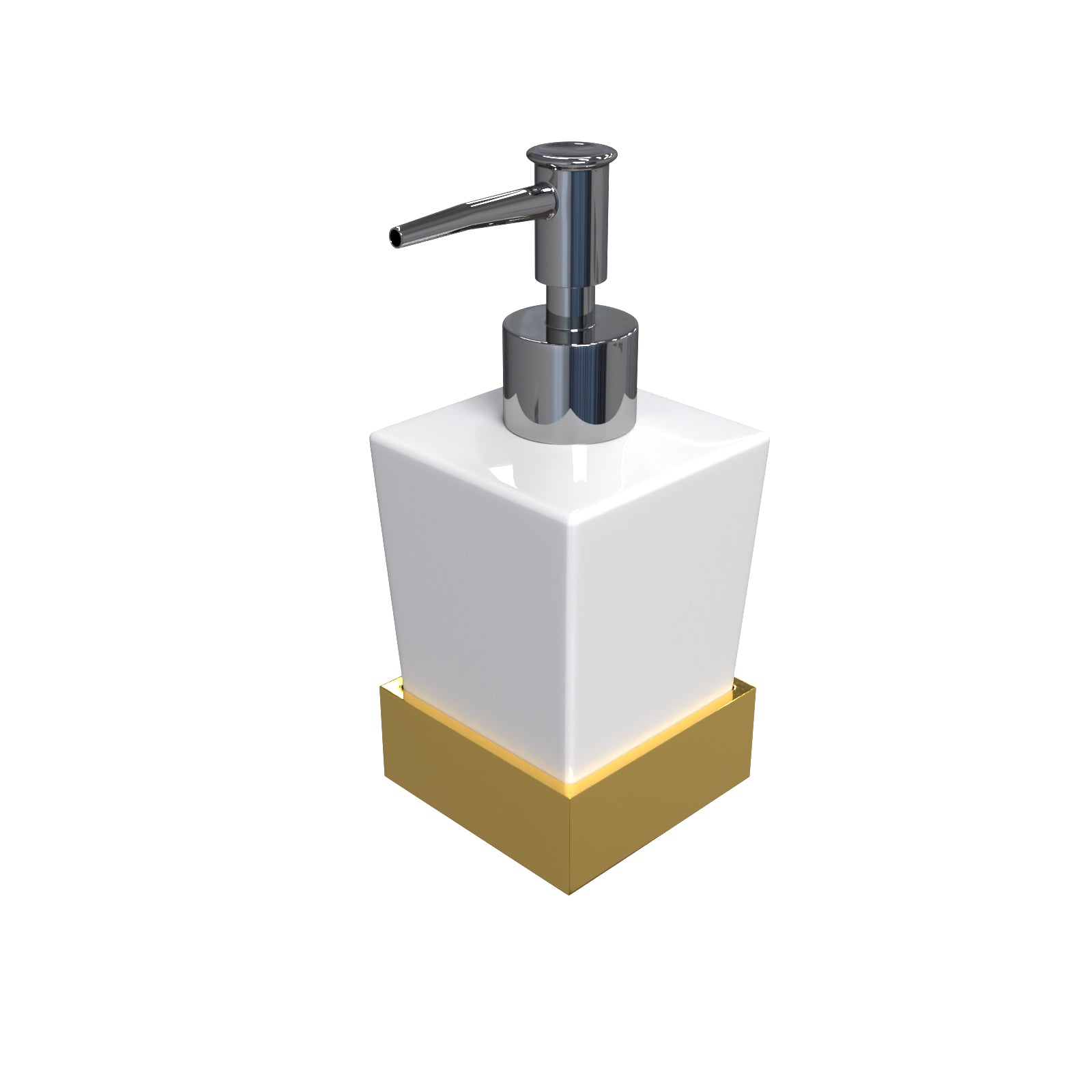 Modern Wall Mounted Soap Dispenser in Brushed Brass