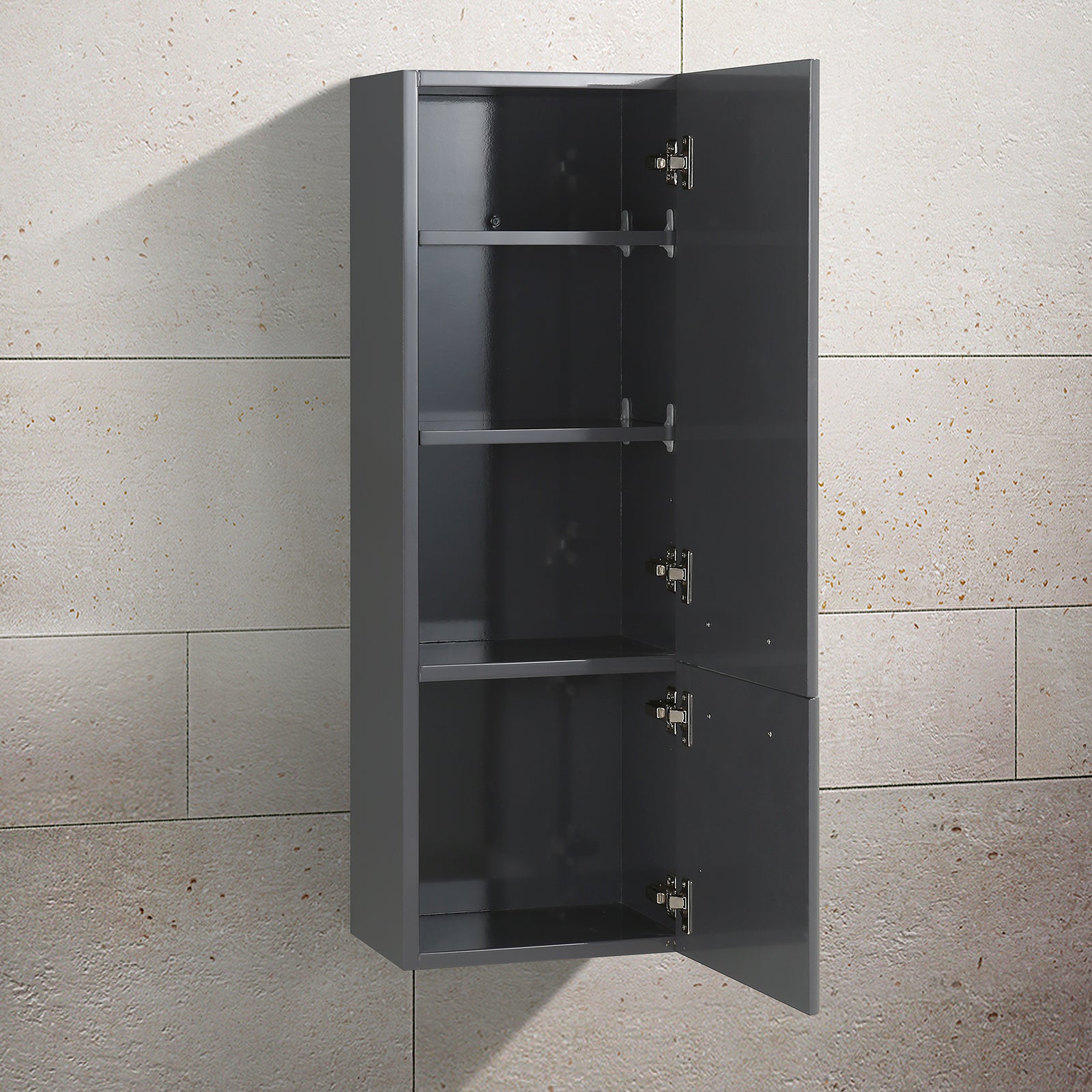 1000mm Wall Hung Storage Cabinet Grey