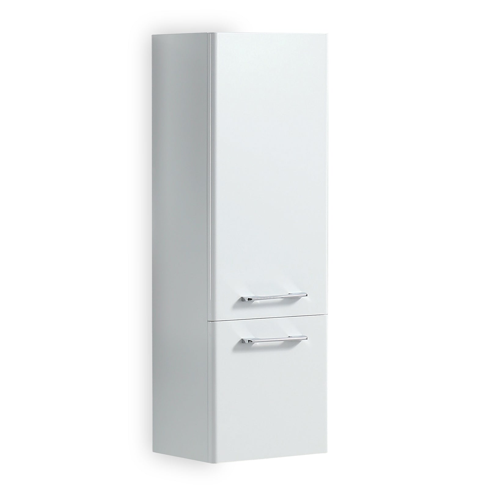 Lex 1000mm Wall Hung Storage Cabinet White Tall Shelf