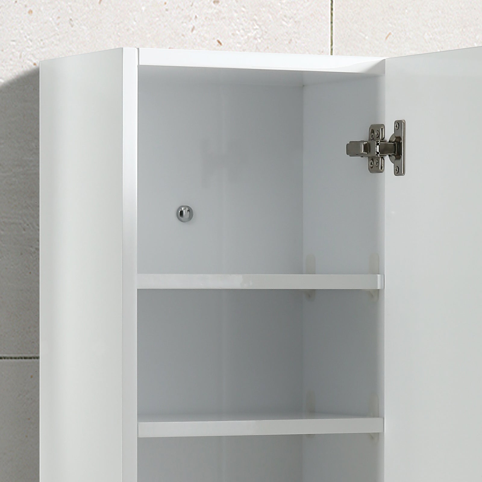 Lex 1000mm Wall Hung Storage Cabinet White Tall Shelf