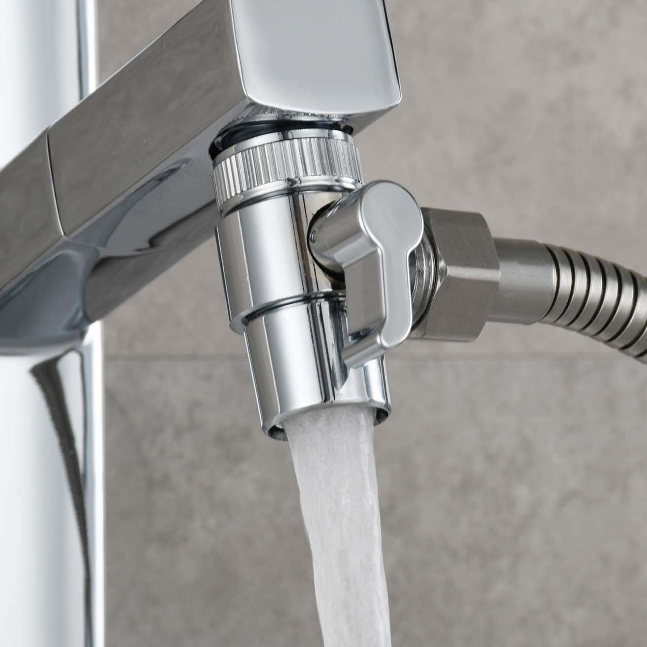 Chrome Adapter Two-Way Diverter For Kitchen And Bathroom Taps