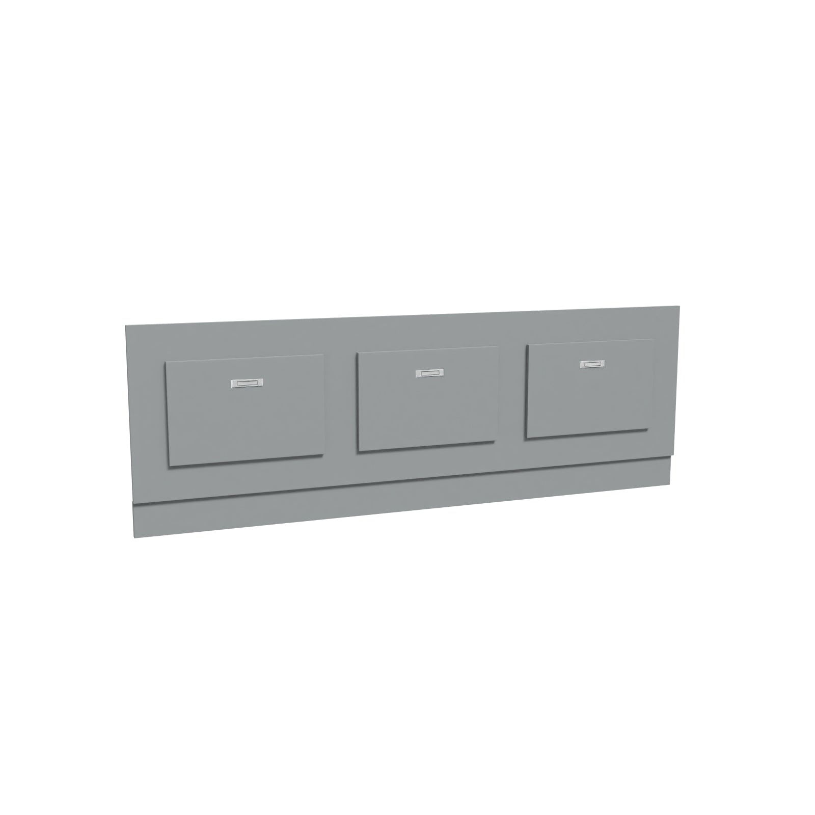 Matt Grey 1700mm Magnetic Door Durable PVC Front Bath Panel