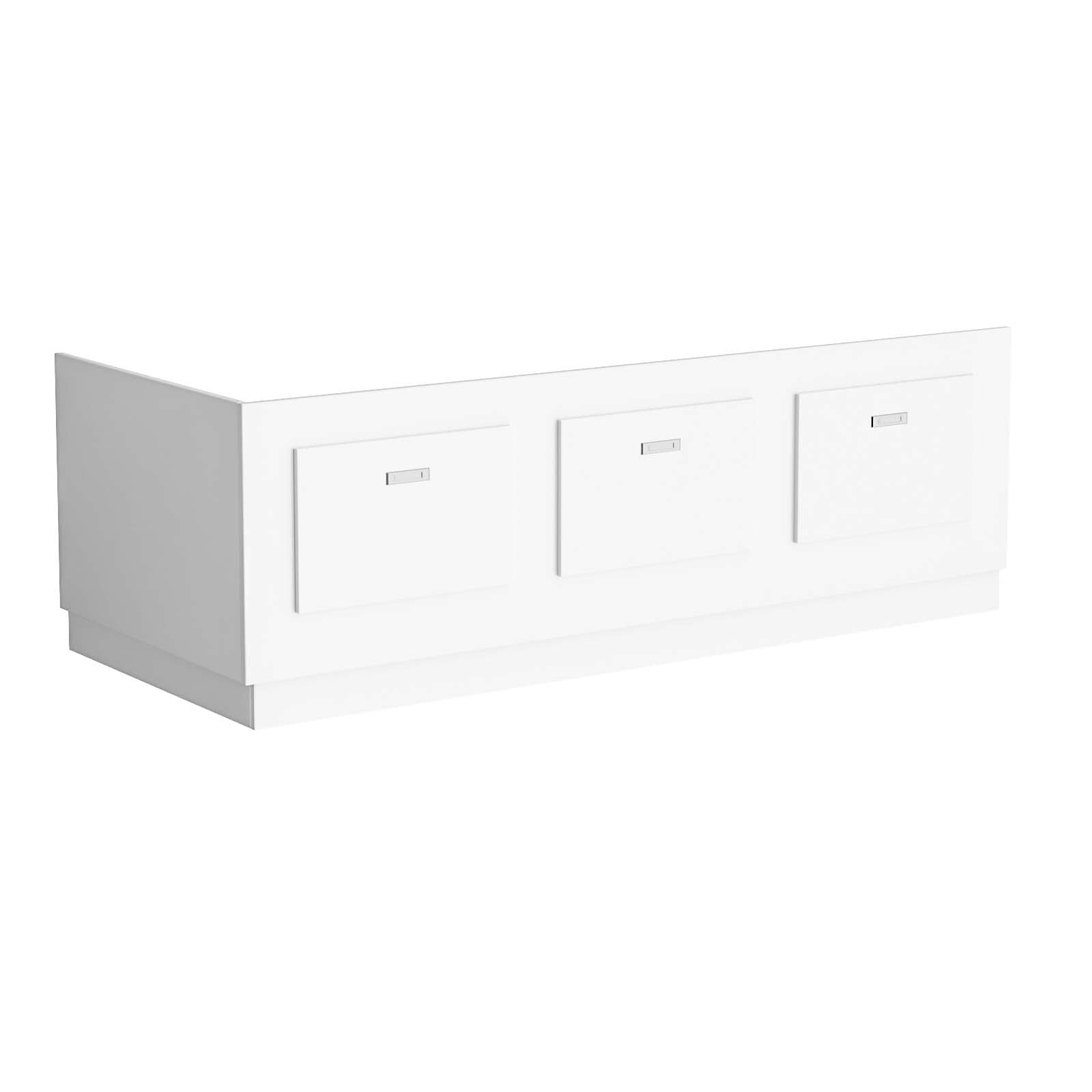 White 1700mm Magnetic Door Durable PVC Front and End Bath Panel