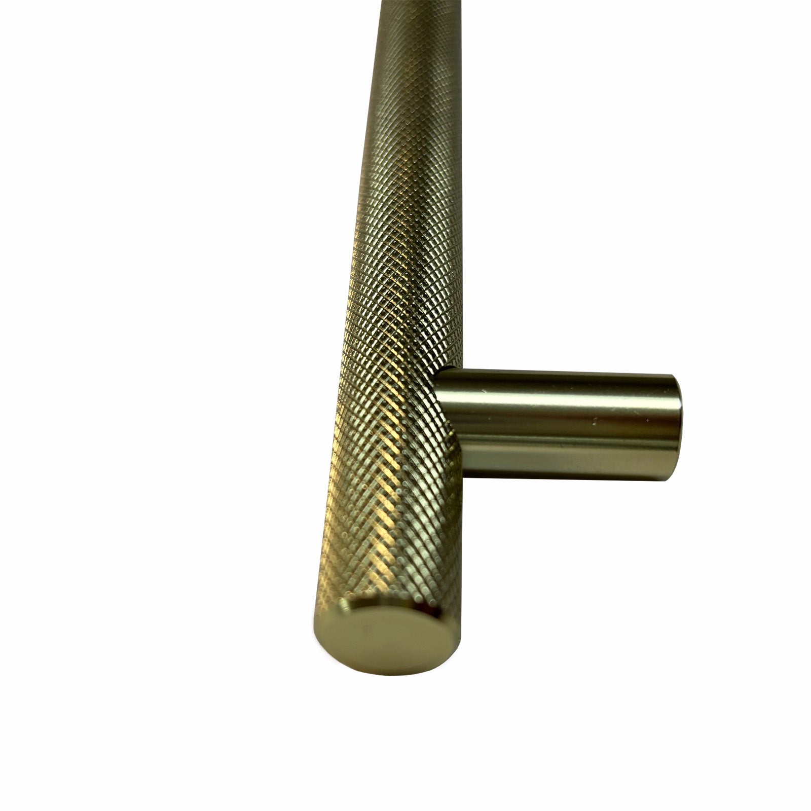 320mm Center to Center Modern Gold Brass Knurled Cabinet Bar Handles