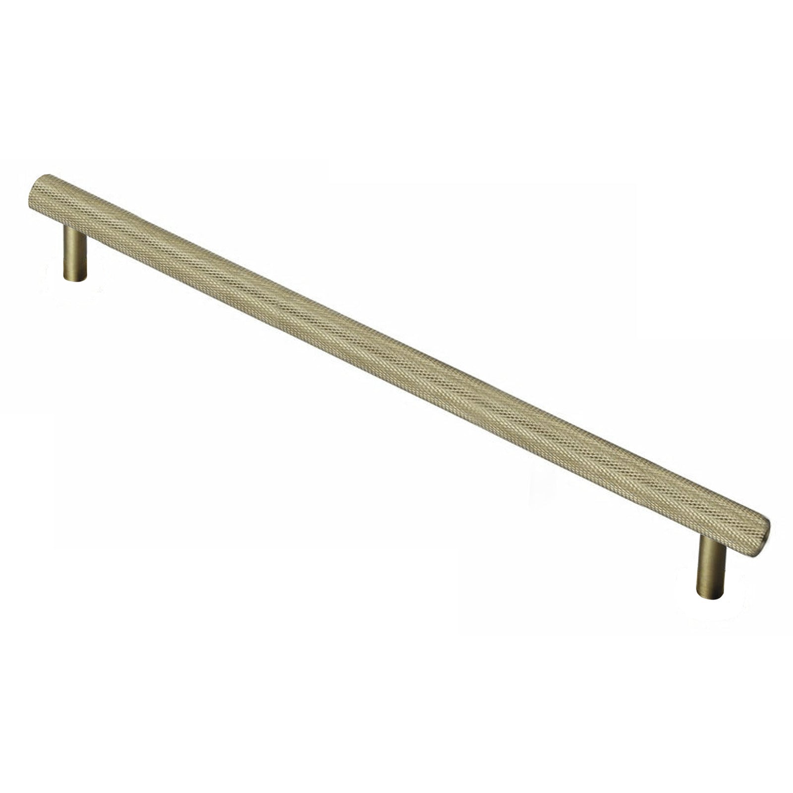 320mm Center to Center Modern Gold Brass Knurled Cabinet Bar Handles