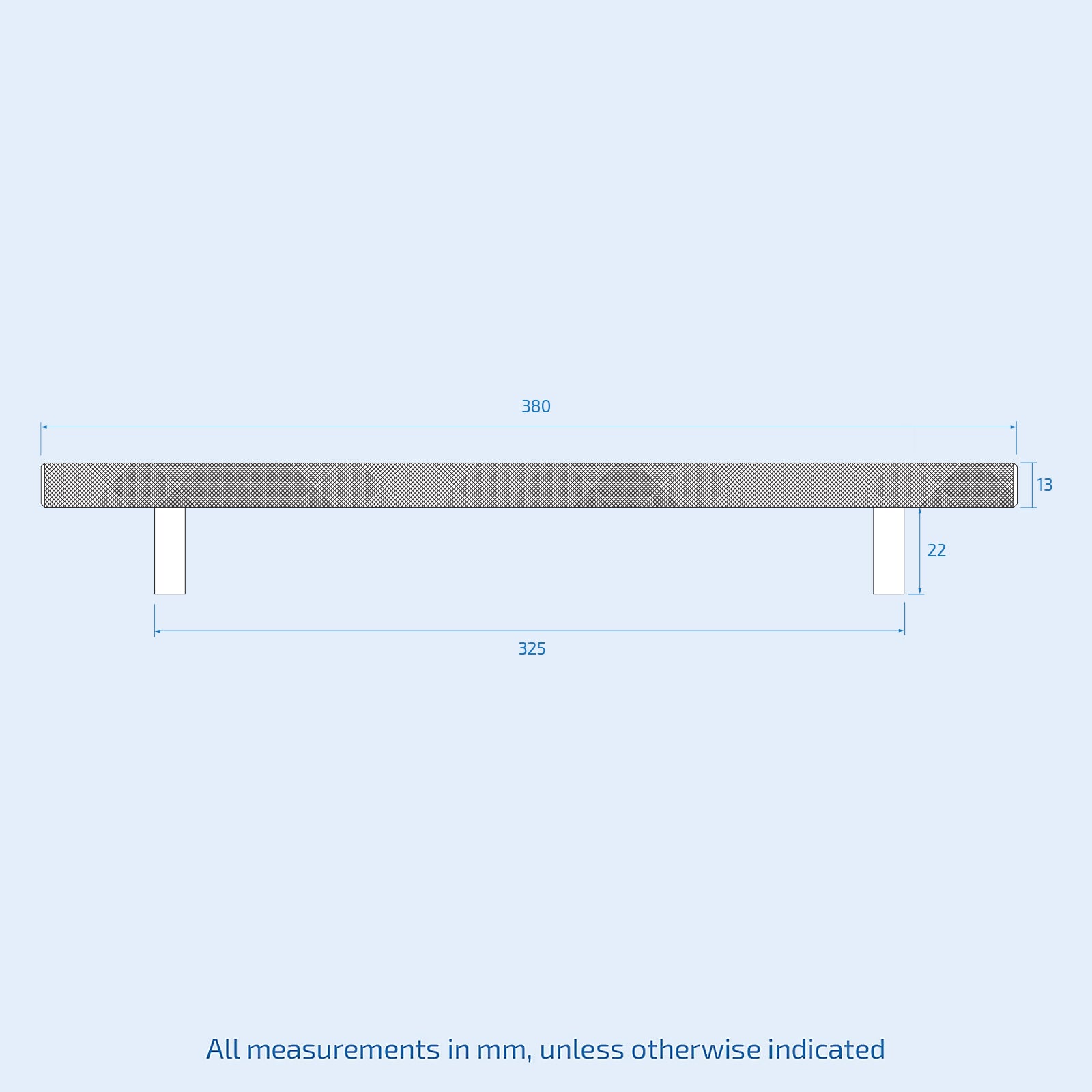 Brushed Brass 380mm Handles For Vanity Drawer With Fixing