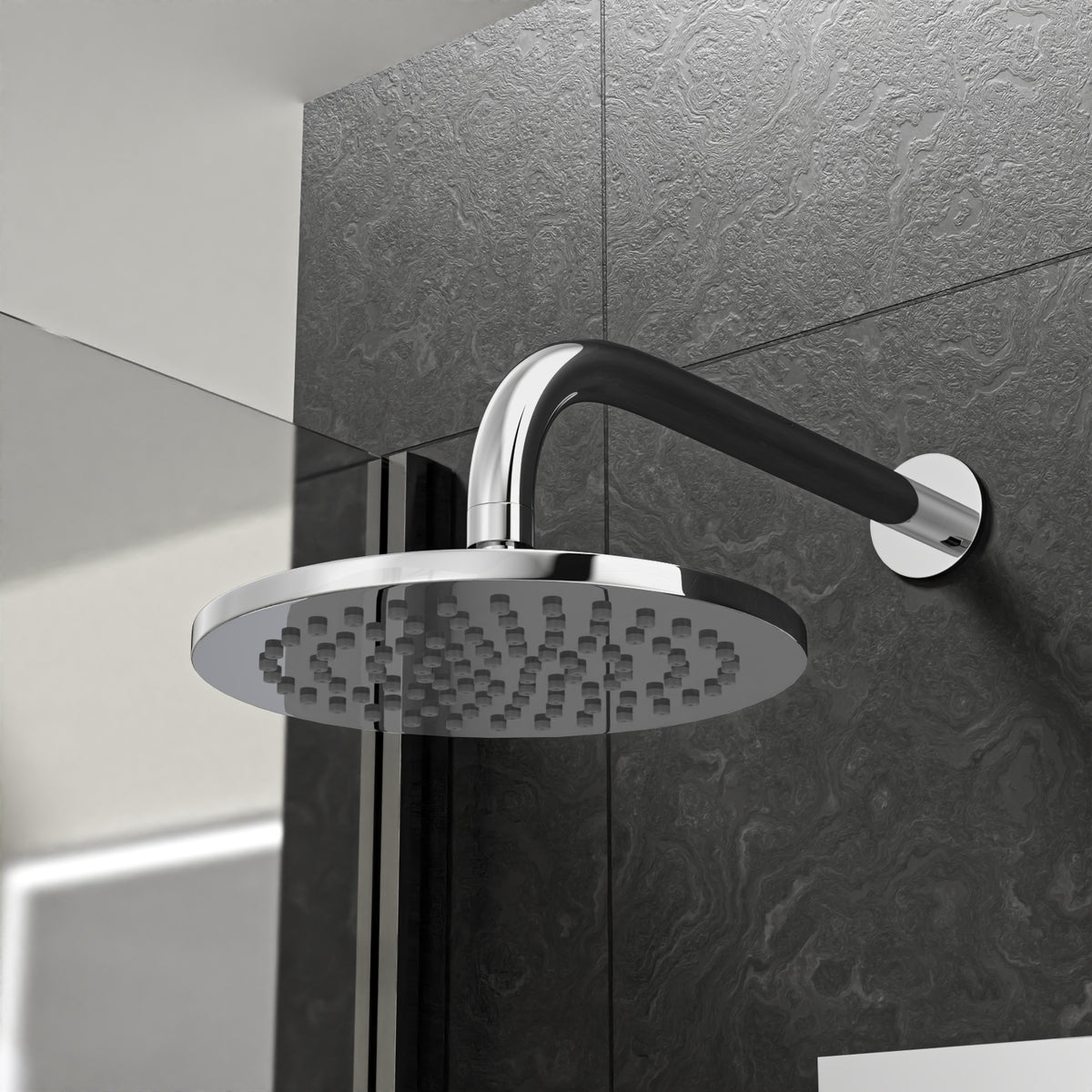 2 Dial 1 Way Round Concealed Thermostatic Shower Valve & Head