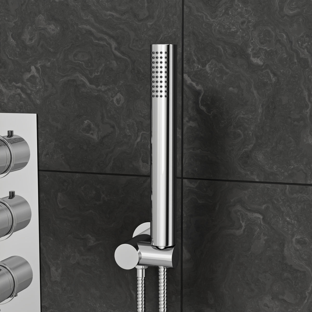 3 Way Slim Head Concealed Thermostatic Shower With Bath Filler & Waste
