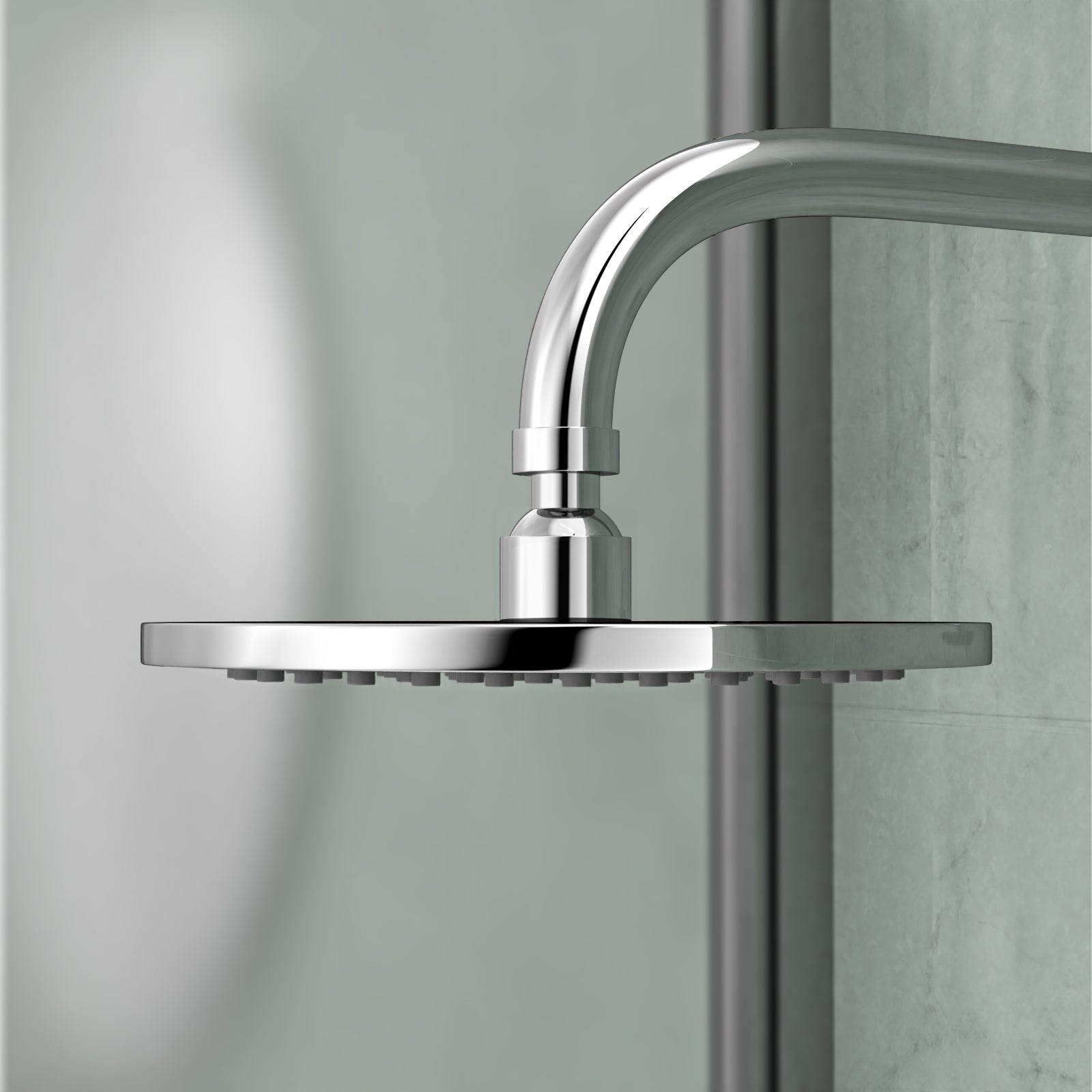 Chrome Round 3 Way Concealed Mixer Shower Valve Pencil Handset Bath Filler