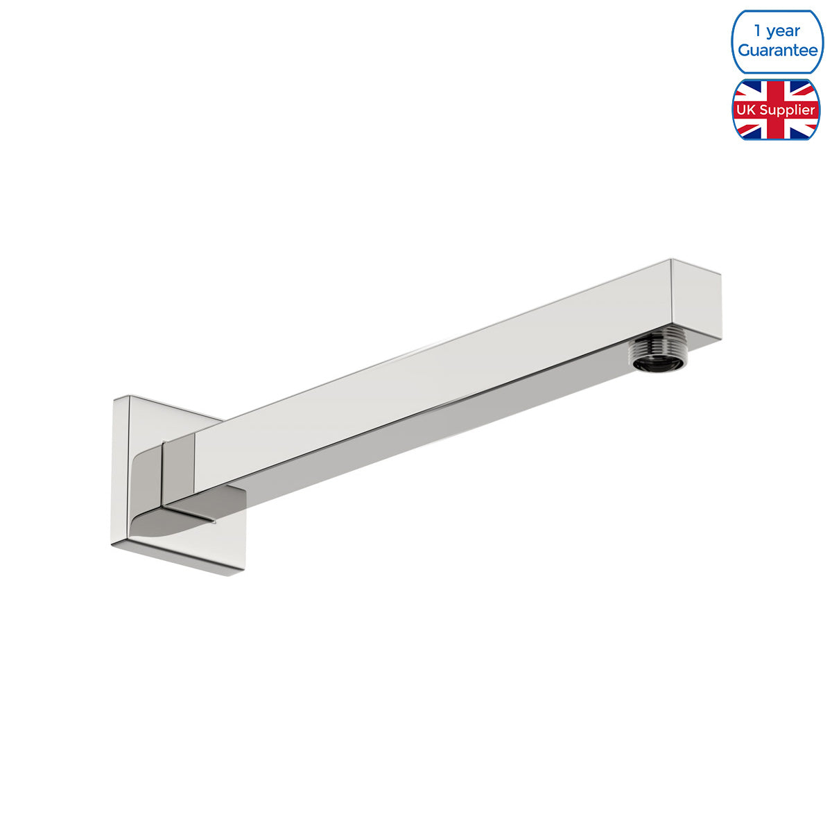 Lilly 3 Dial 2 Way Square Concealed Thermostatic Mixer Valve, Handset & Square Shower Head Chrome