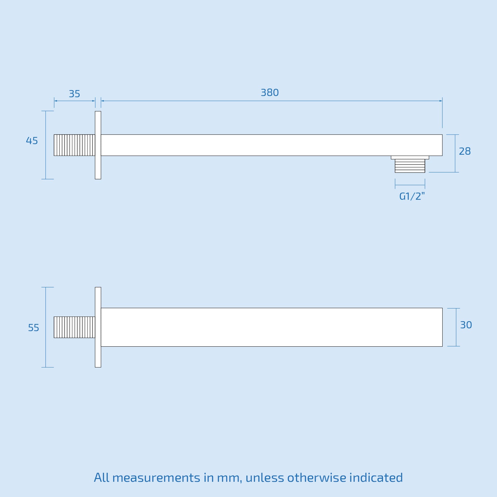 Moulin Thermostatic Wall Mounted Waterfall Shower