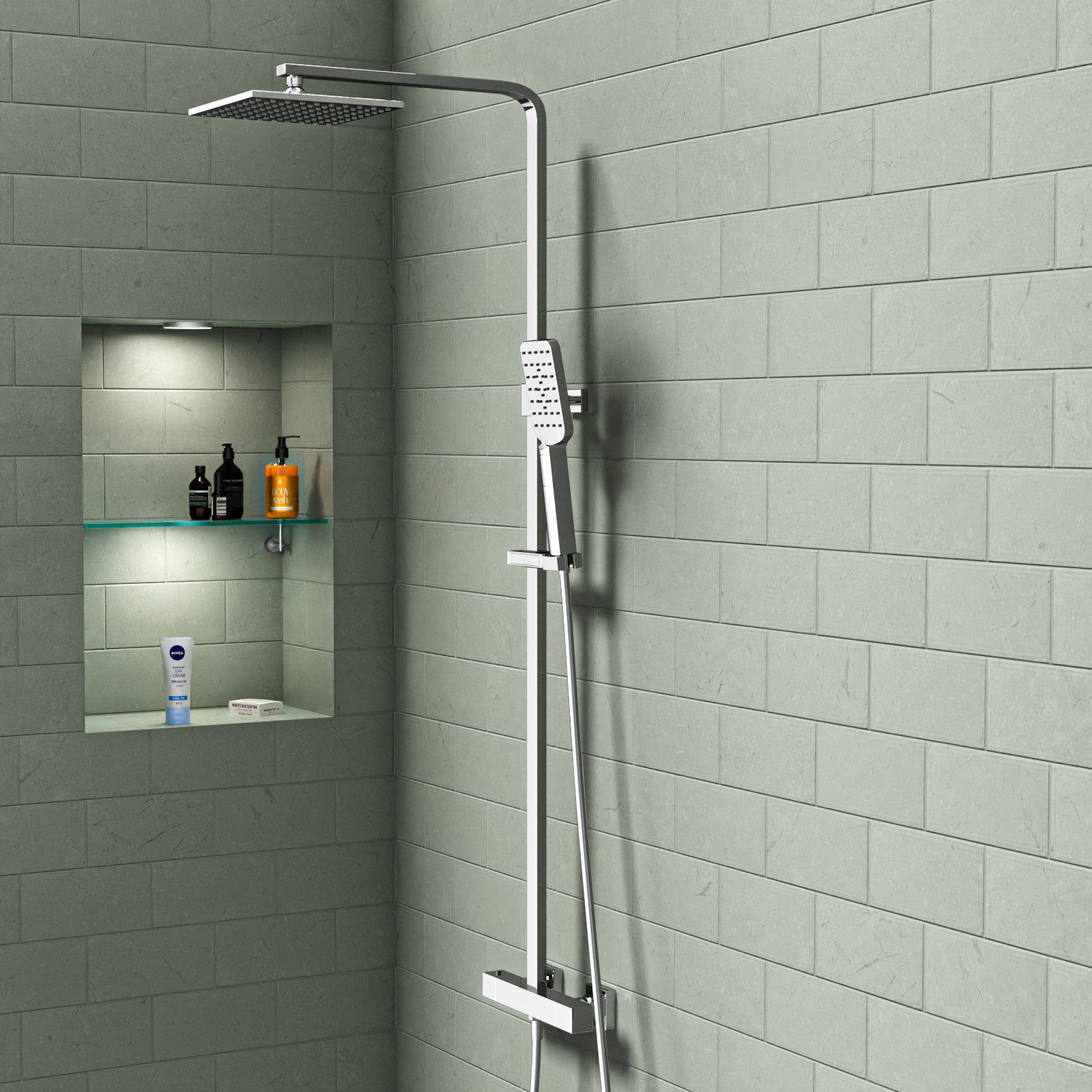 Chrome Thermostatic Shower Mixer Cool Touch