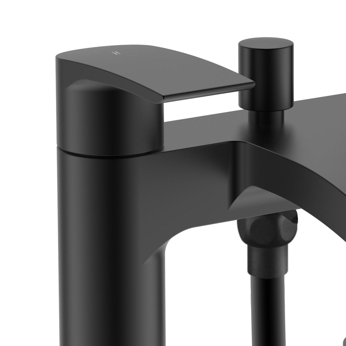 Vago Matte Black Waterfall Bath Shower Mixer Tap