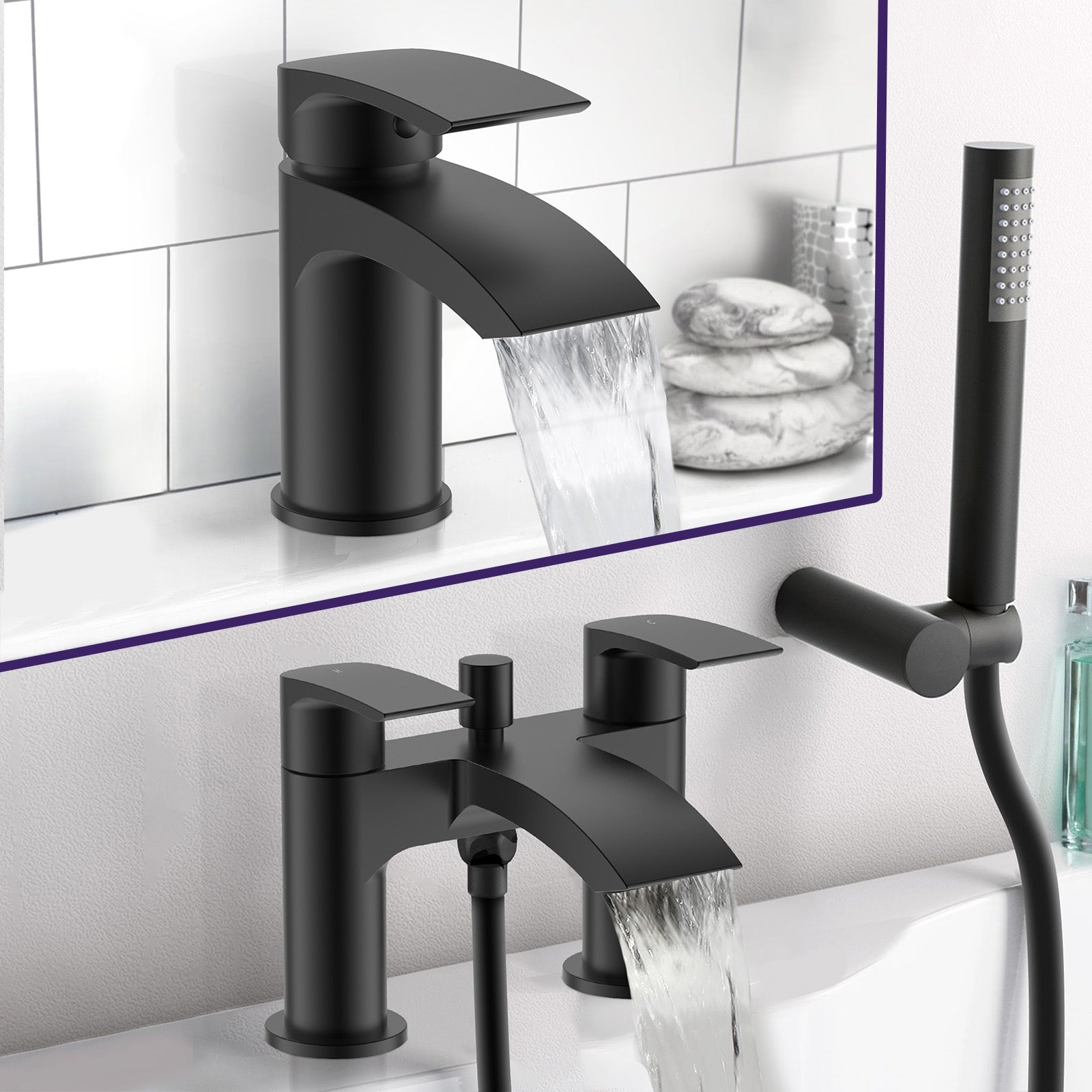 Basin Tap Touchless Sink Faucet Black Automatic Basin Mixer