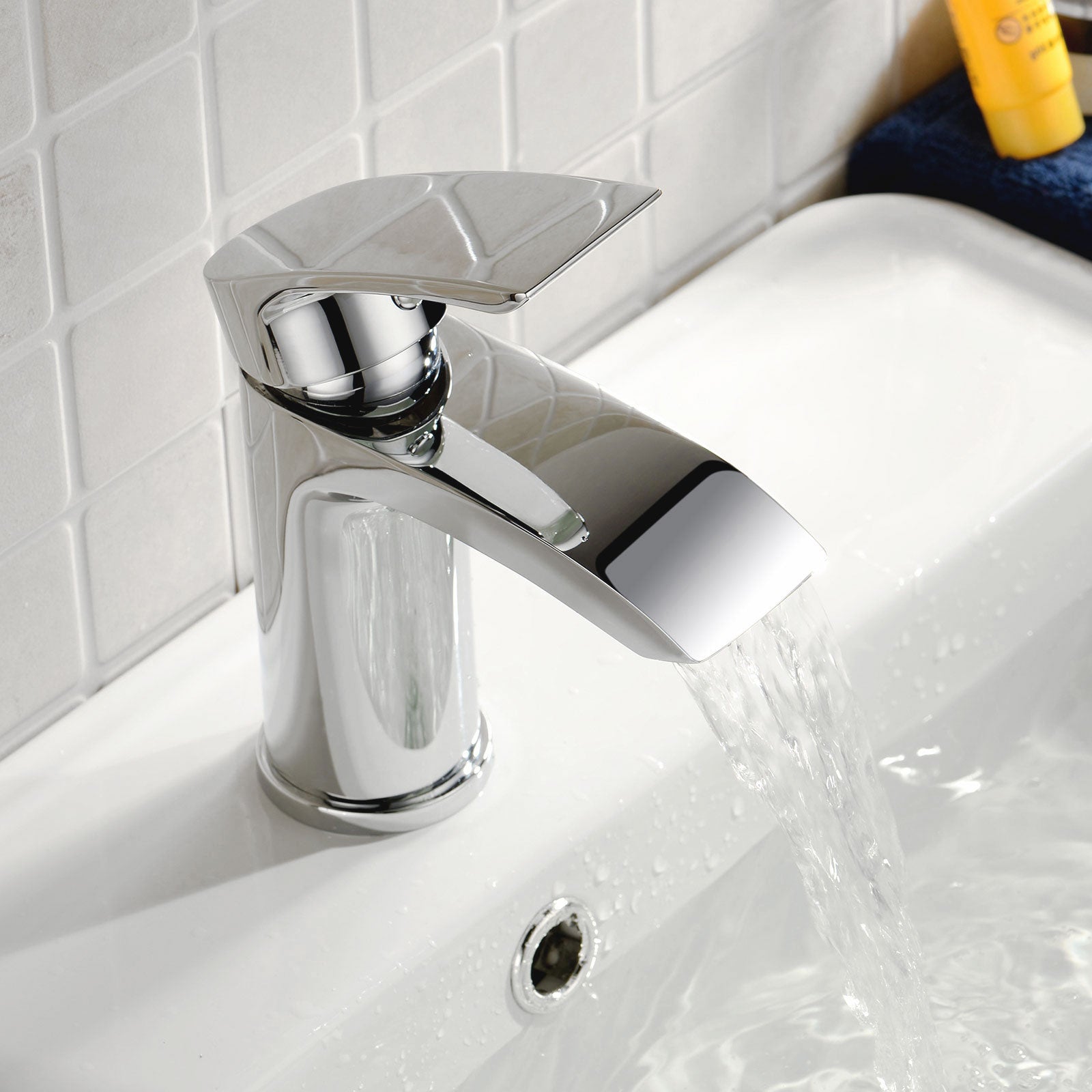 Vago Compact Design Waterfall Cloakroom Basin Mono Mixer Tap