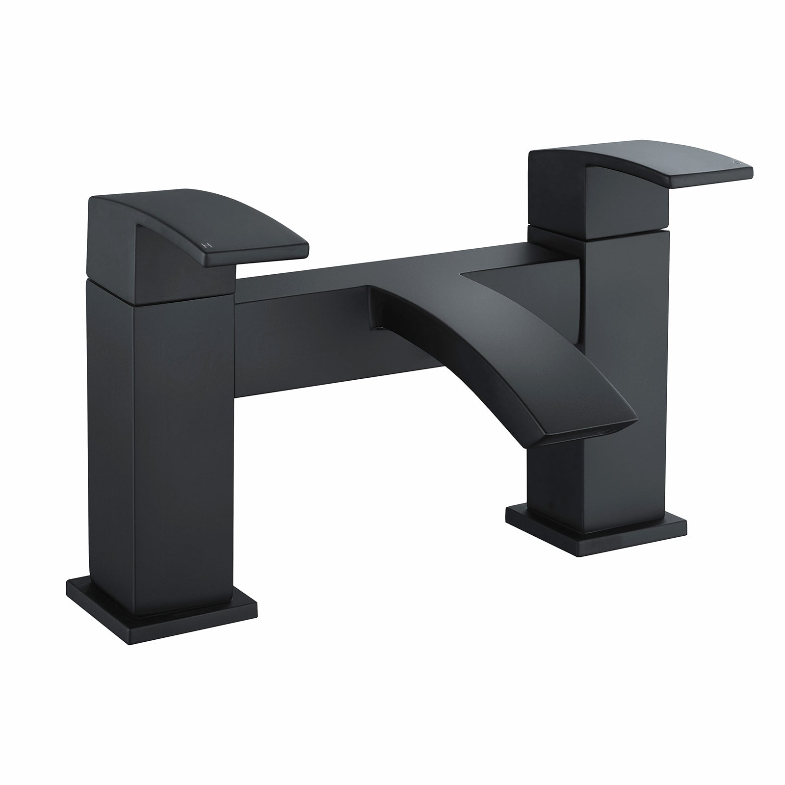 Arke Bath Filler Black Matt Waterfall Tap