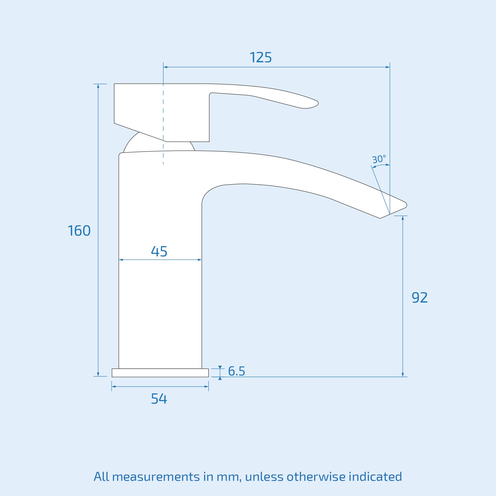 Arke Contemporary Basin Sink Mono Mixer Tap