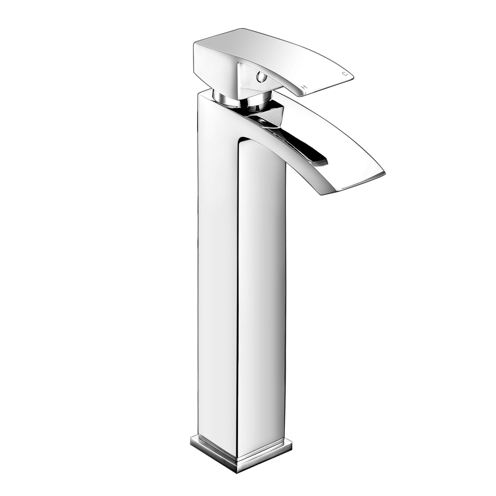 Arke Modern Extended Chrome Design Countertop Basin Mono Mixer Tap