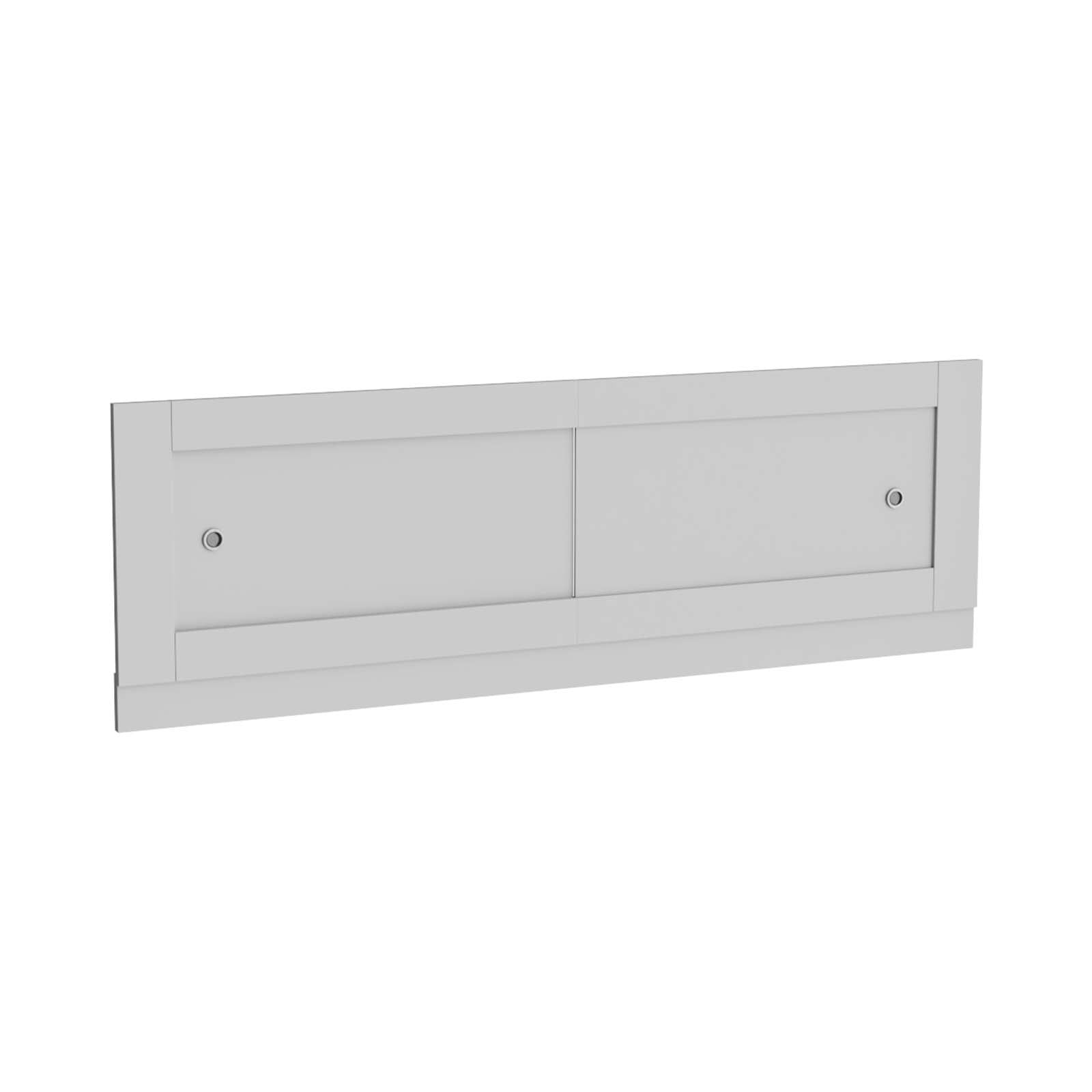 Matte Grey PVC 1700mm 2 Sliding Doors Bath Front Panel