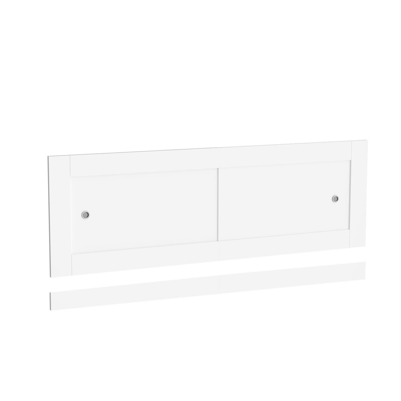 White PVC 1700mm 2 Sliding Doors Bath Front Panel