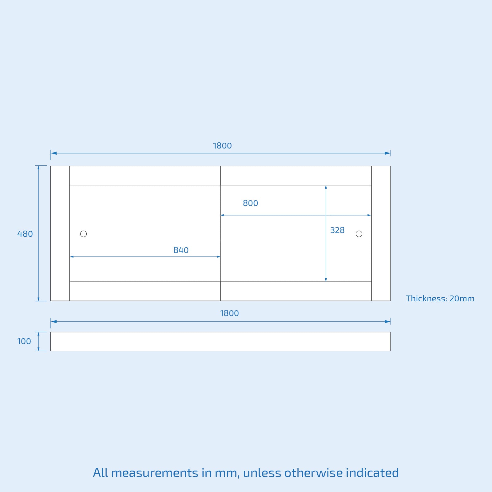 Matte Grey PVC 1800mm 2 Sliding Doors Bath Front Panel