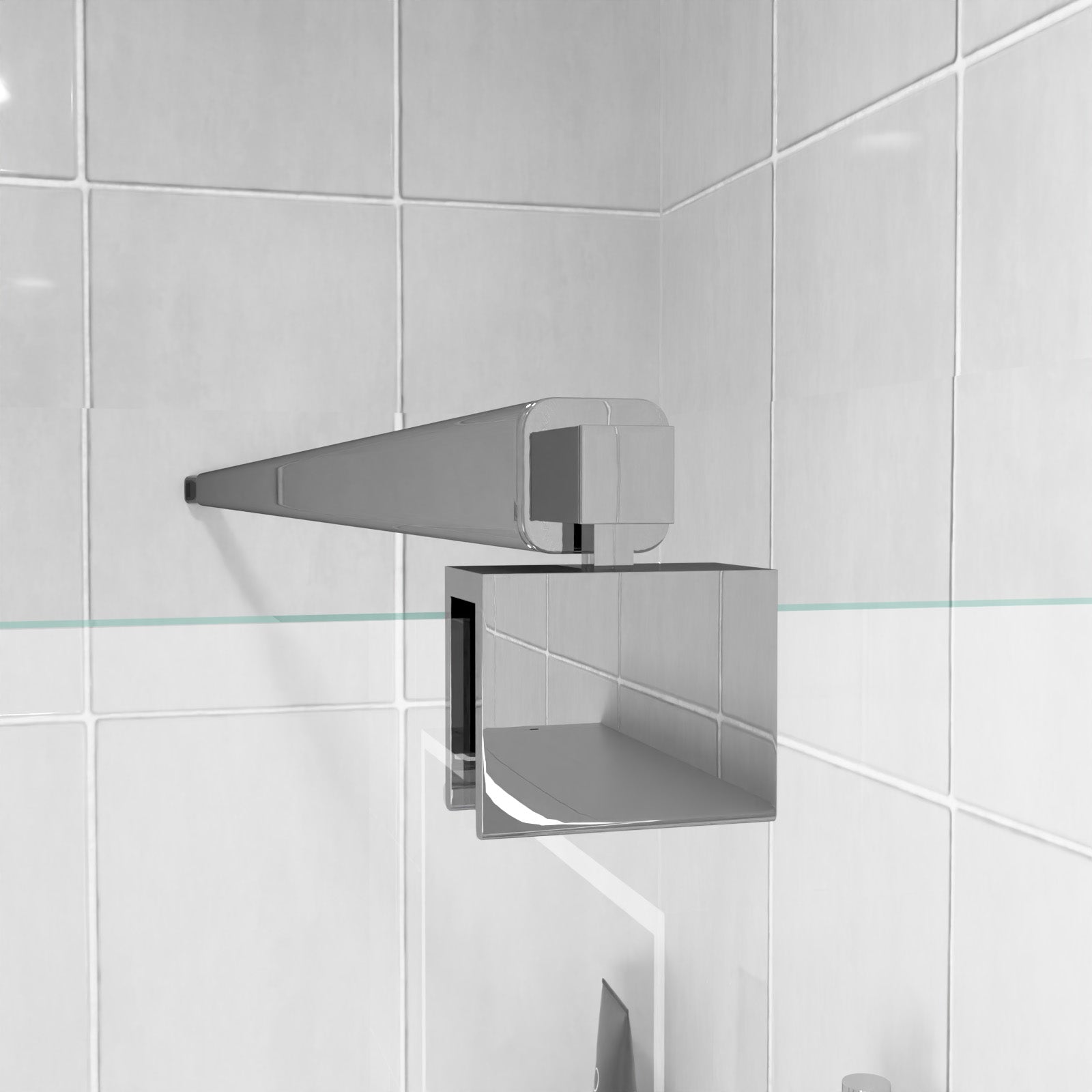 1000 mm Shower Wall To Glass Support Bar Arm