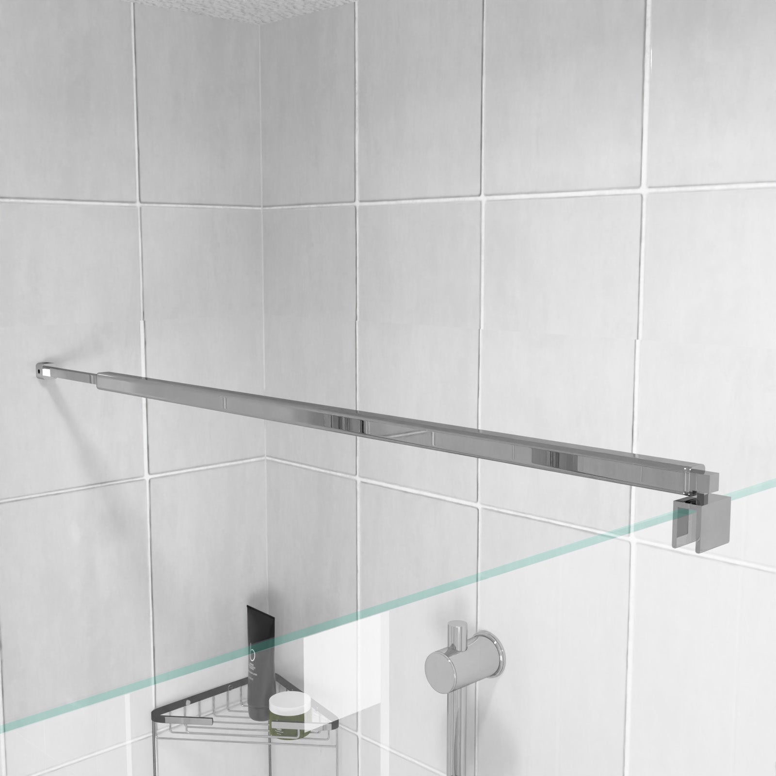 1000 mm Shower Wall To Glass Support Bar Arm