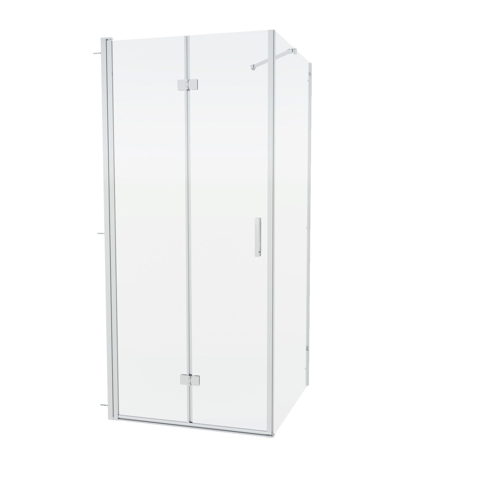 Octax Frameless Bi-Fold Shower Enclosure Door with Side Panel Glass Screen