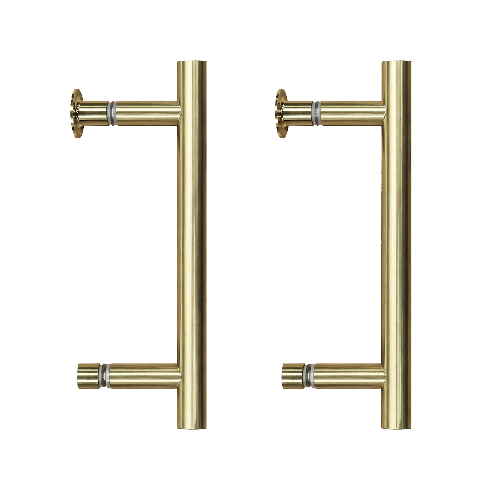 Round 195mm Brushed Handles with 145mm Bolt Distance - Set of 2
