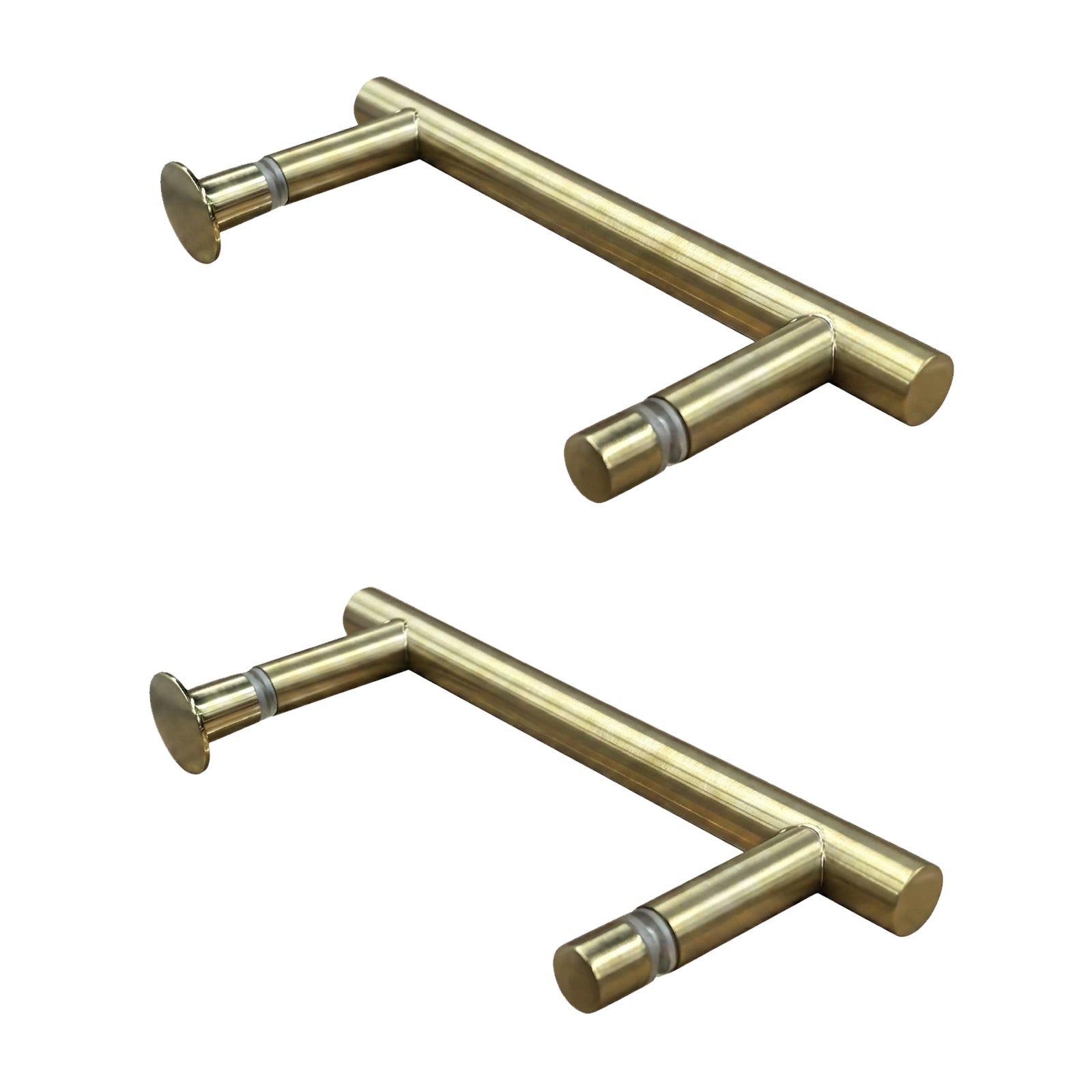 Round 195mm Brushed Handles with 145mm Bolt Distance - Set of 2