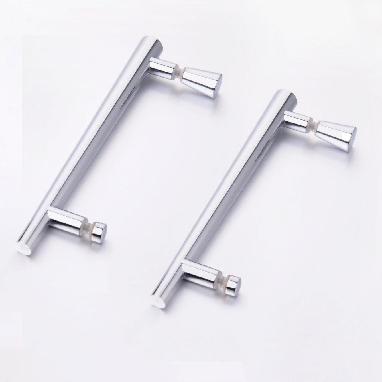 Olney Rounded Stainless Steel 200 mm Shower Door Handle Set