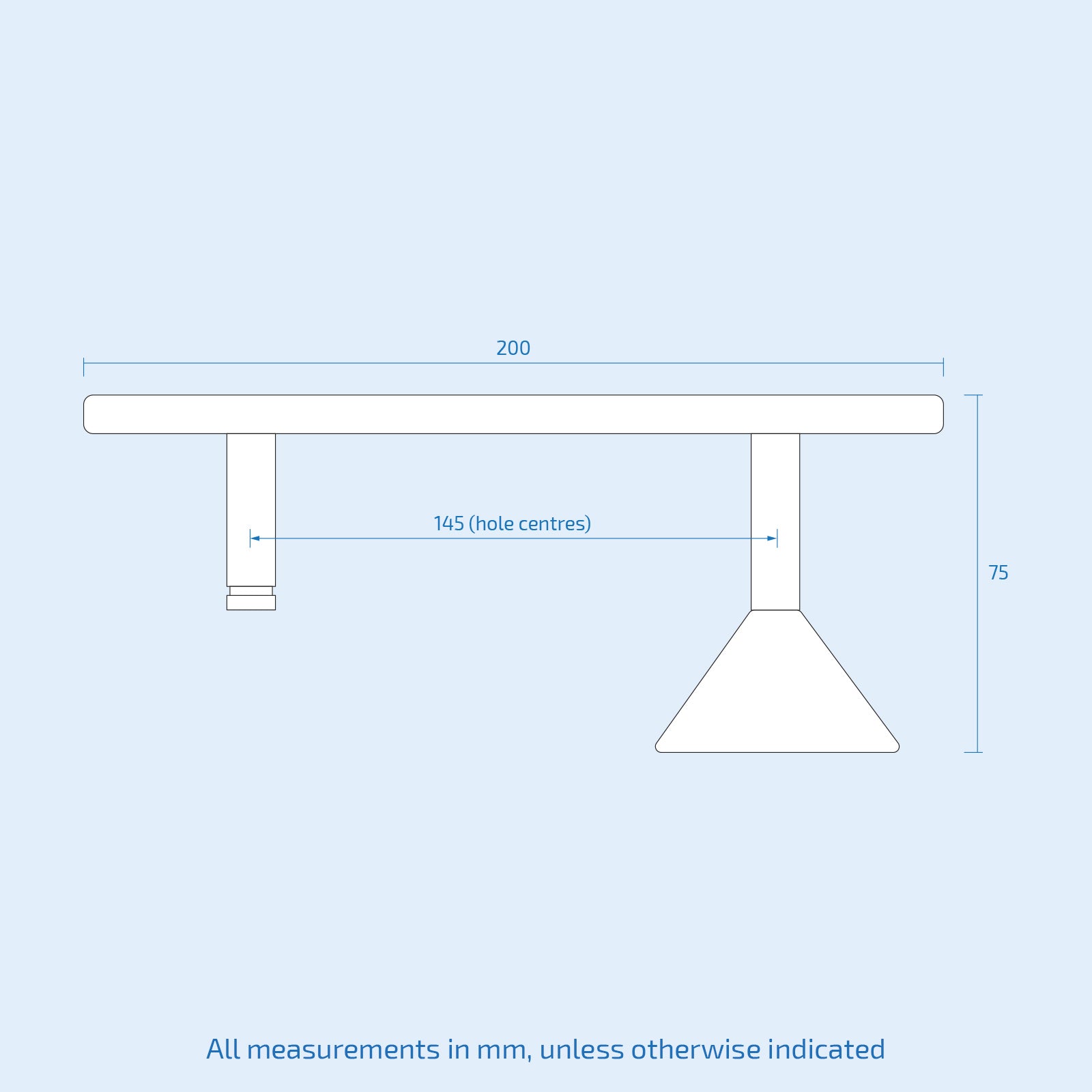 Rounded Shower Enclosure Stainless Steel Door Handle