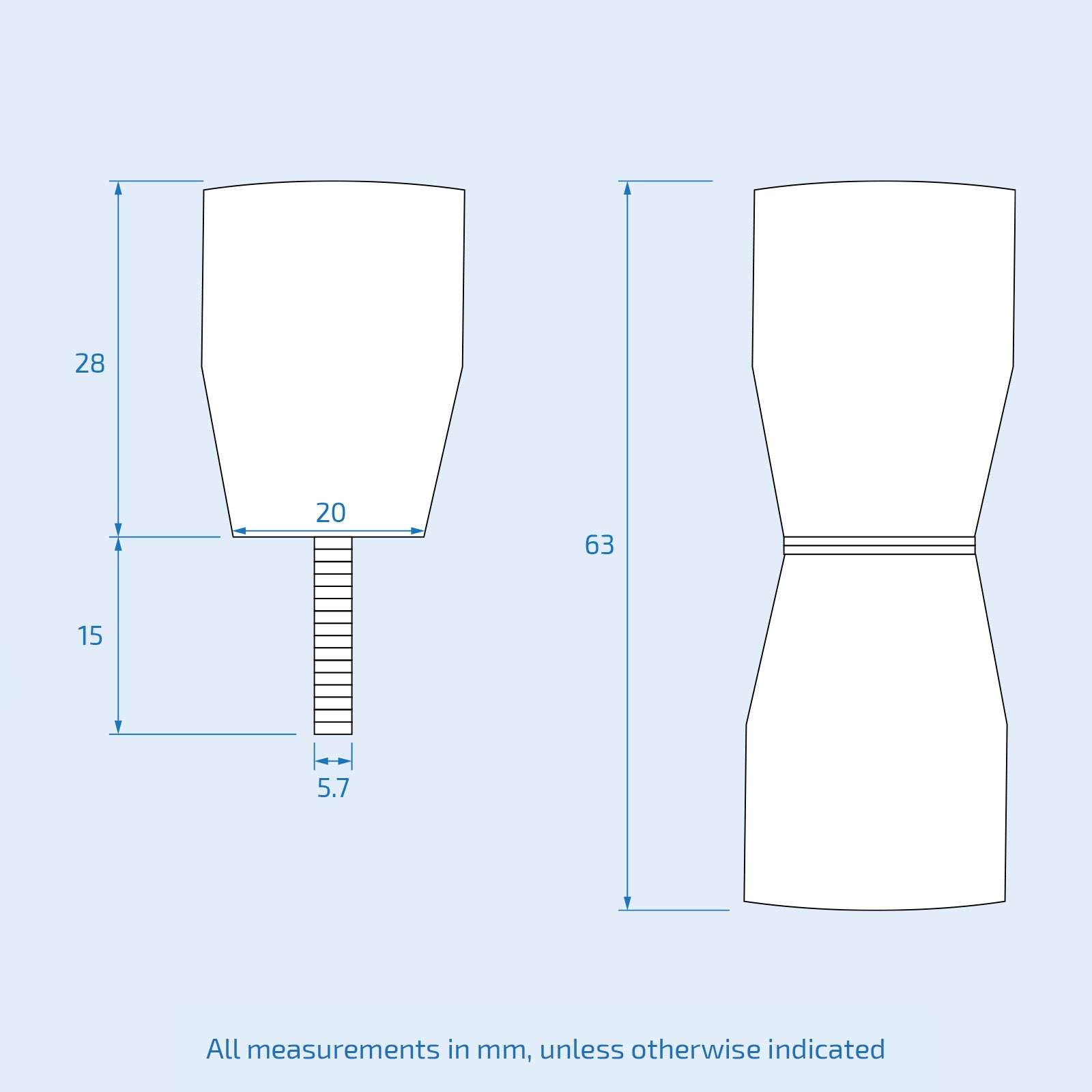 Cone Brushed Brass Aluminium Shower Door Knob Handle Set Of 2