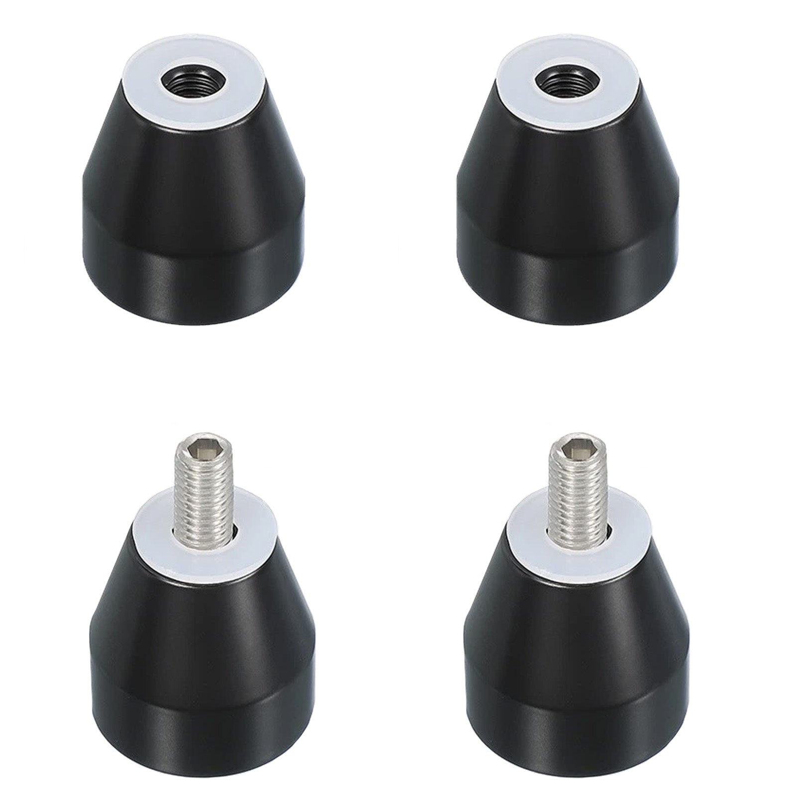 Cone Black Aluminum Shower Door Knob Handle Set Of 2