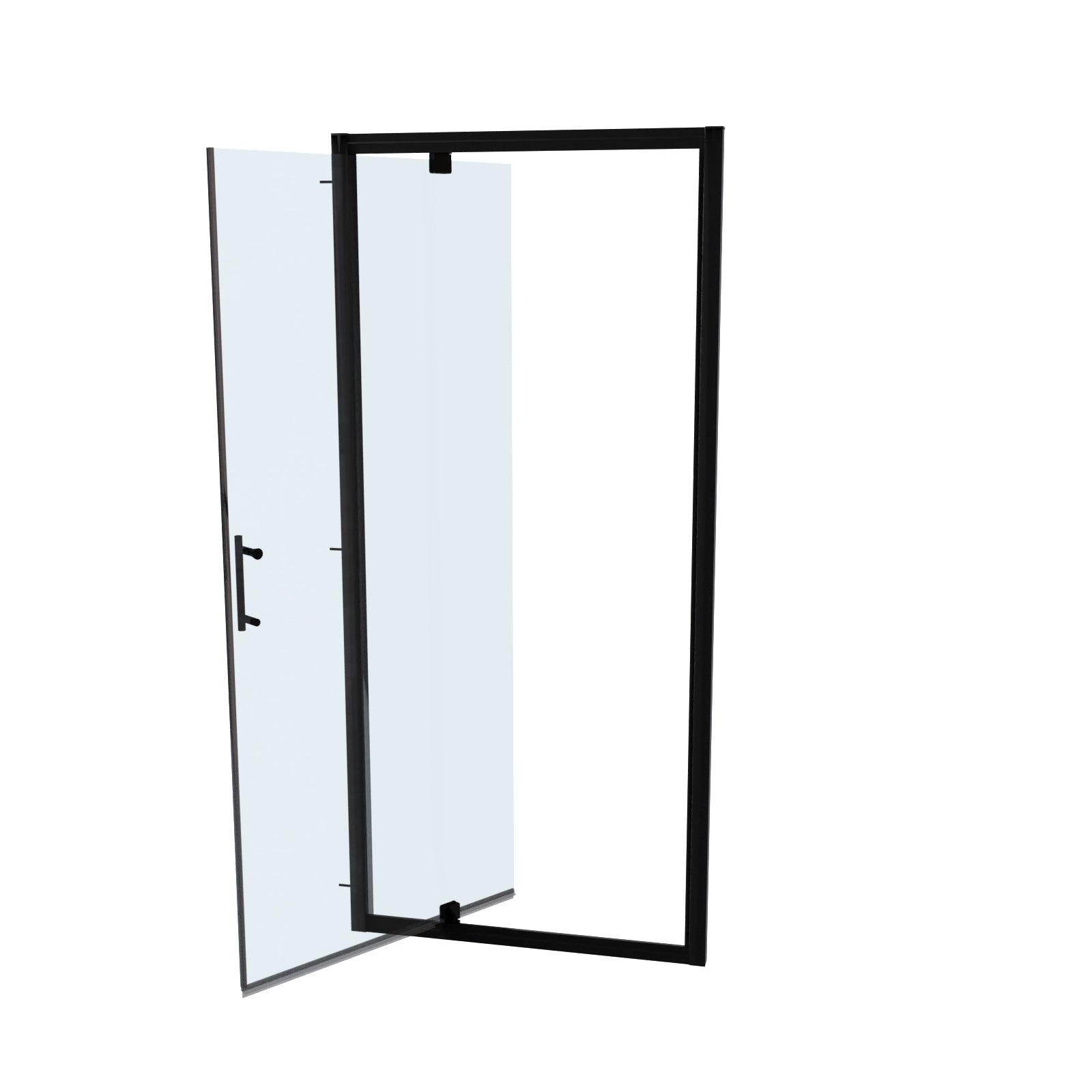 Jupiter 700mm Pivot Shower Door Enclosure Screen 6mm Tempered Glass Matte Black