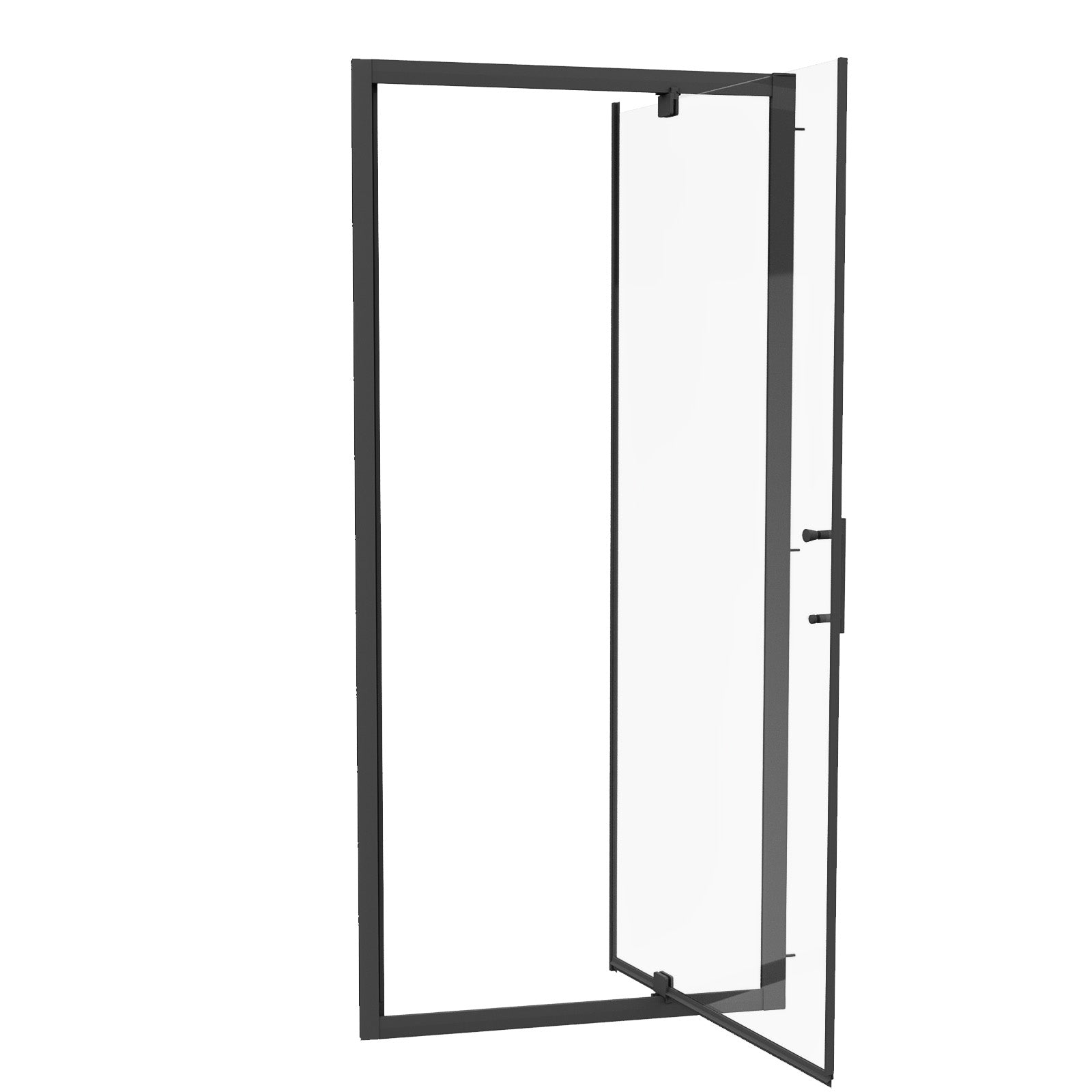Jupiter 800mm Pivot Shower Door Enclosure Screen 6mm Tempered Glass Matte Black