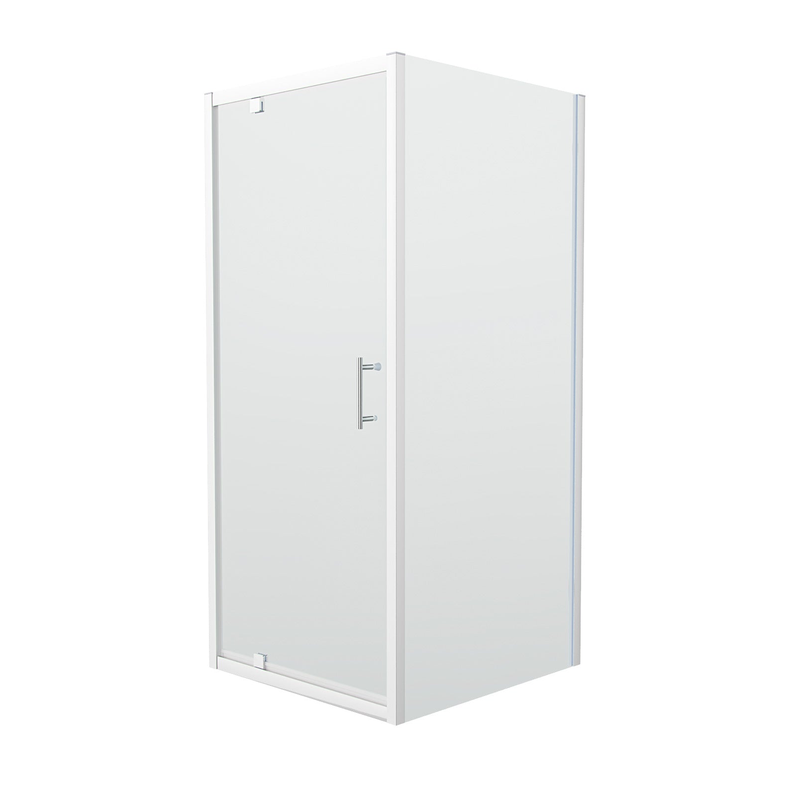 Jupiter 700 x 700mm Pivot Door Shower Enclosure & Side Panel Chrome