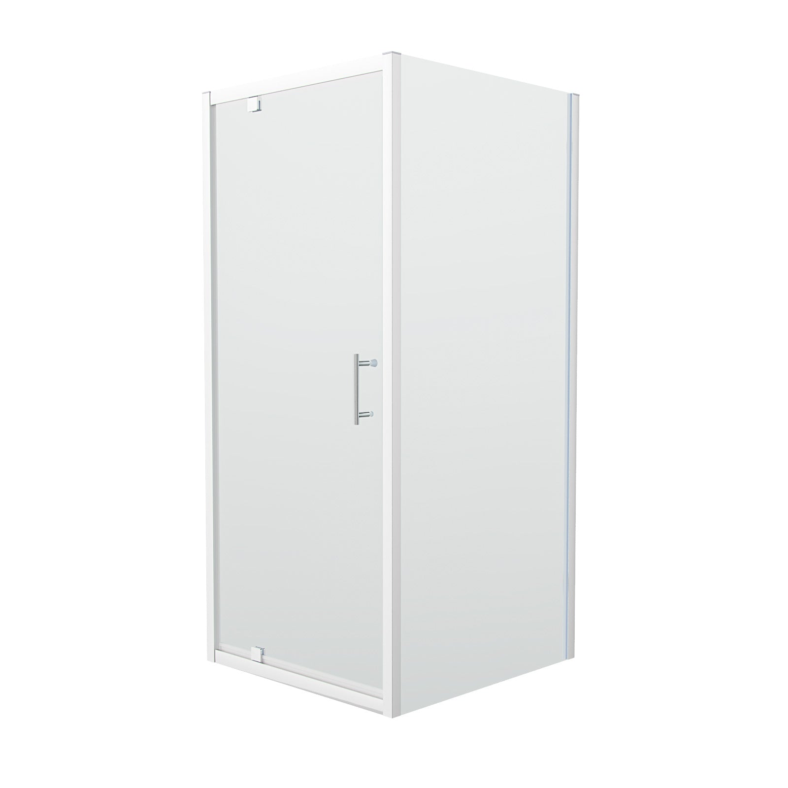 Jupiter 760 x 700mm Chrome Framed Pivot Door Shower Enclosure & Side Panel