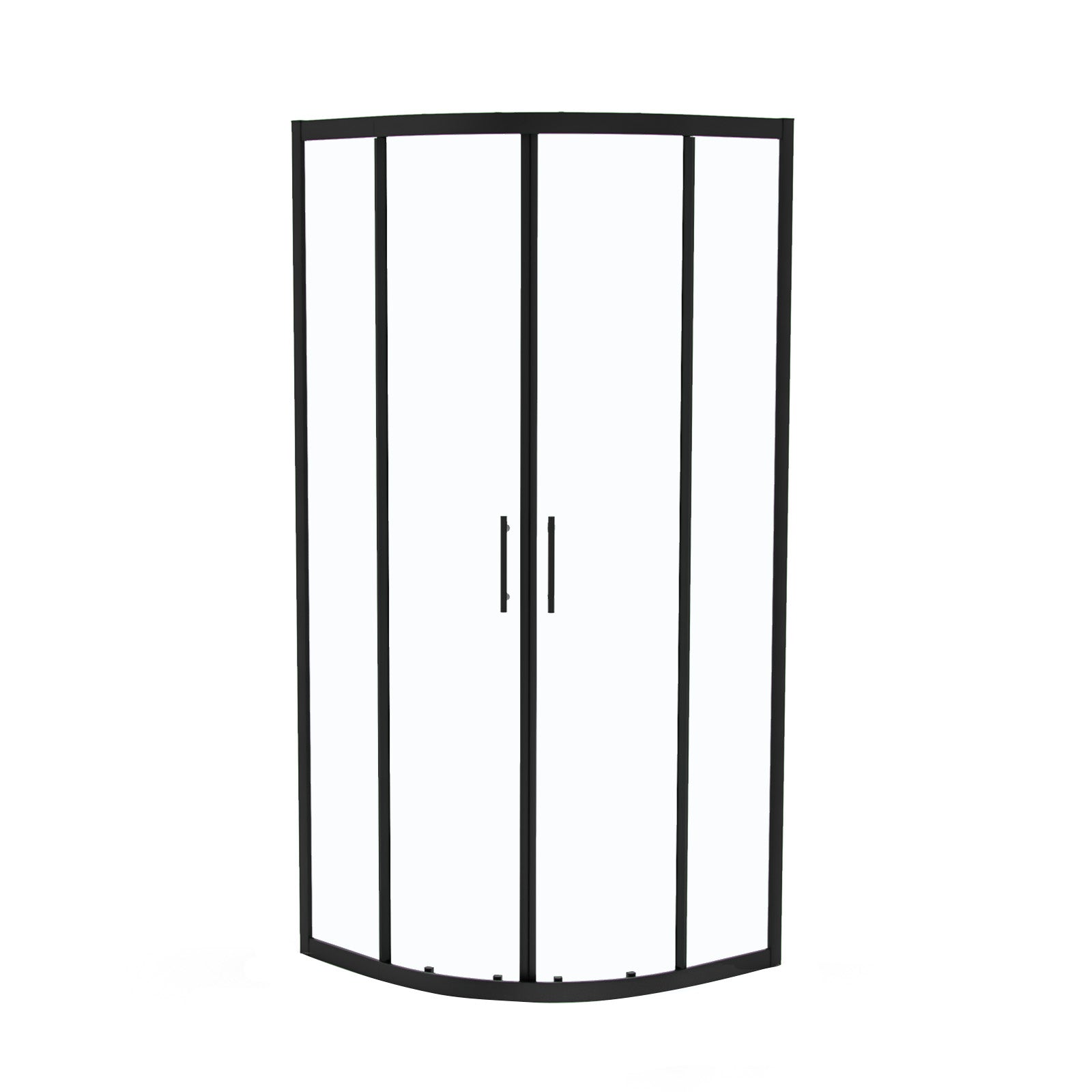 Saturn Quadrant 800mm Shower Enclosure, Tray & Waste Matte Black